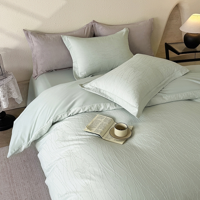 91家纺网 家纺一手货源 找家纺 （总）梵克保罗 2026新款全棉60S长绒棉立体厚织提花单枕套