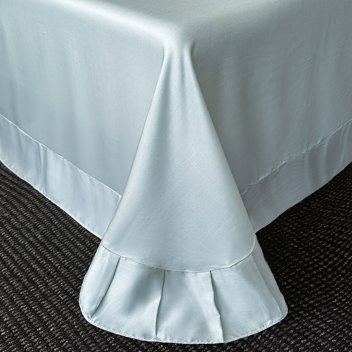 91家纺网 家纺一手货源 找家纺 迷尚家居 2026新款100%莱赛尔数码印花四件套 蝶漫柔境蓝-被套款