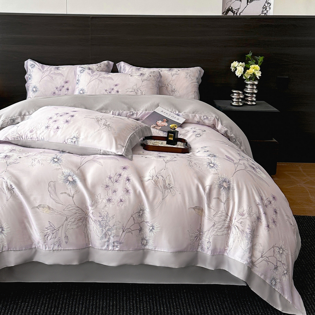 91家纺网 家纺一手货源 找家纺 迷尚家居 2026新款100%莱赛尔数码印花四件套 简悠集-被套款