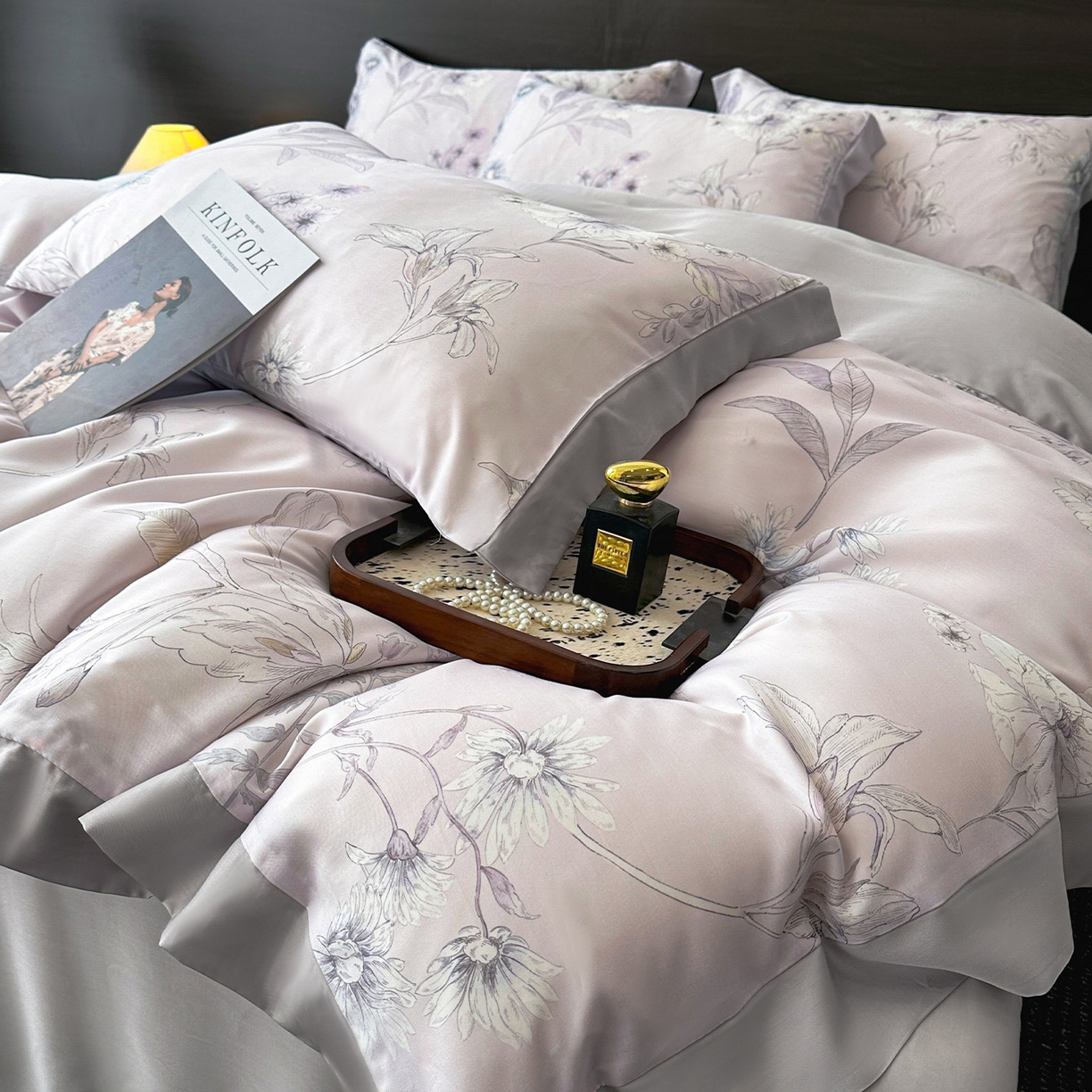 91家纺网 家纺一手货源 找家纺 迷尚家居 2026新款100%莱赛尔数码印花四件套 简悠集-被套款