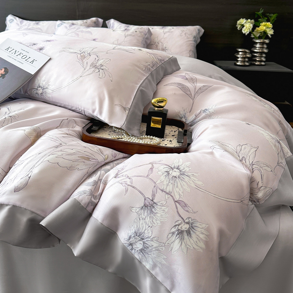 91家纺网 家纺一手货源 找家纺 迷尚家居 2026新款100%莱赛尔数码印花四件套 简悠集-被套款