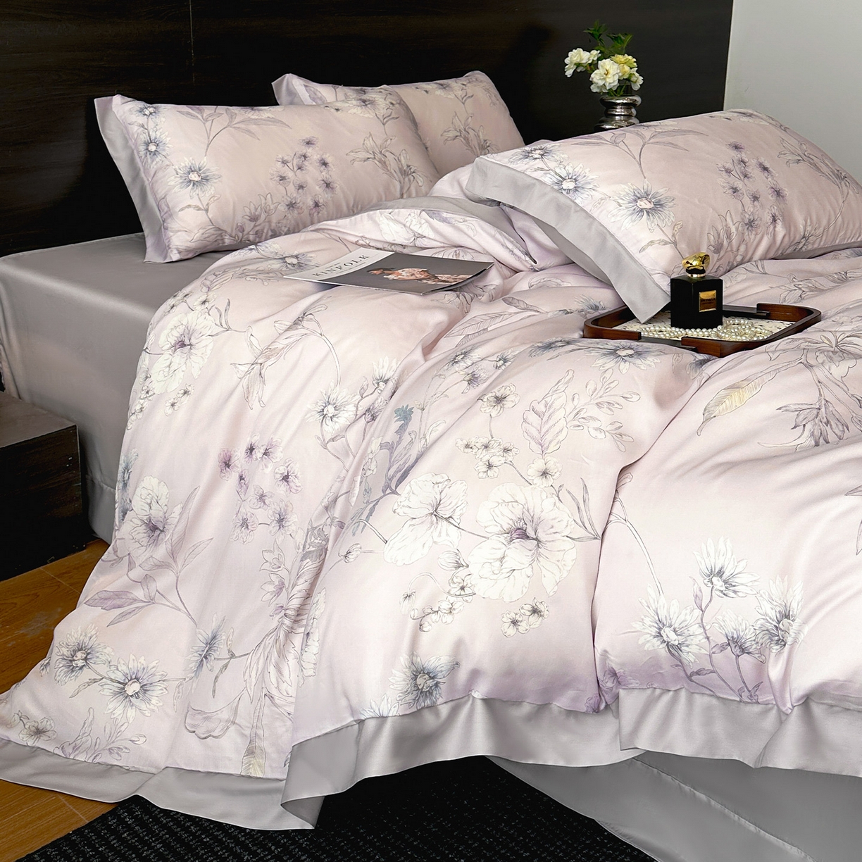 91家纺网 家纺一手货源 找家纺 迷尚家居 2026新款100%莱赛尔数码印花四件套 简悠集-被套款