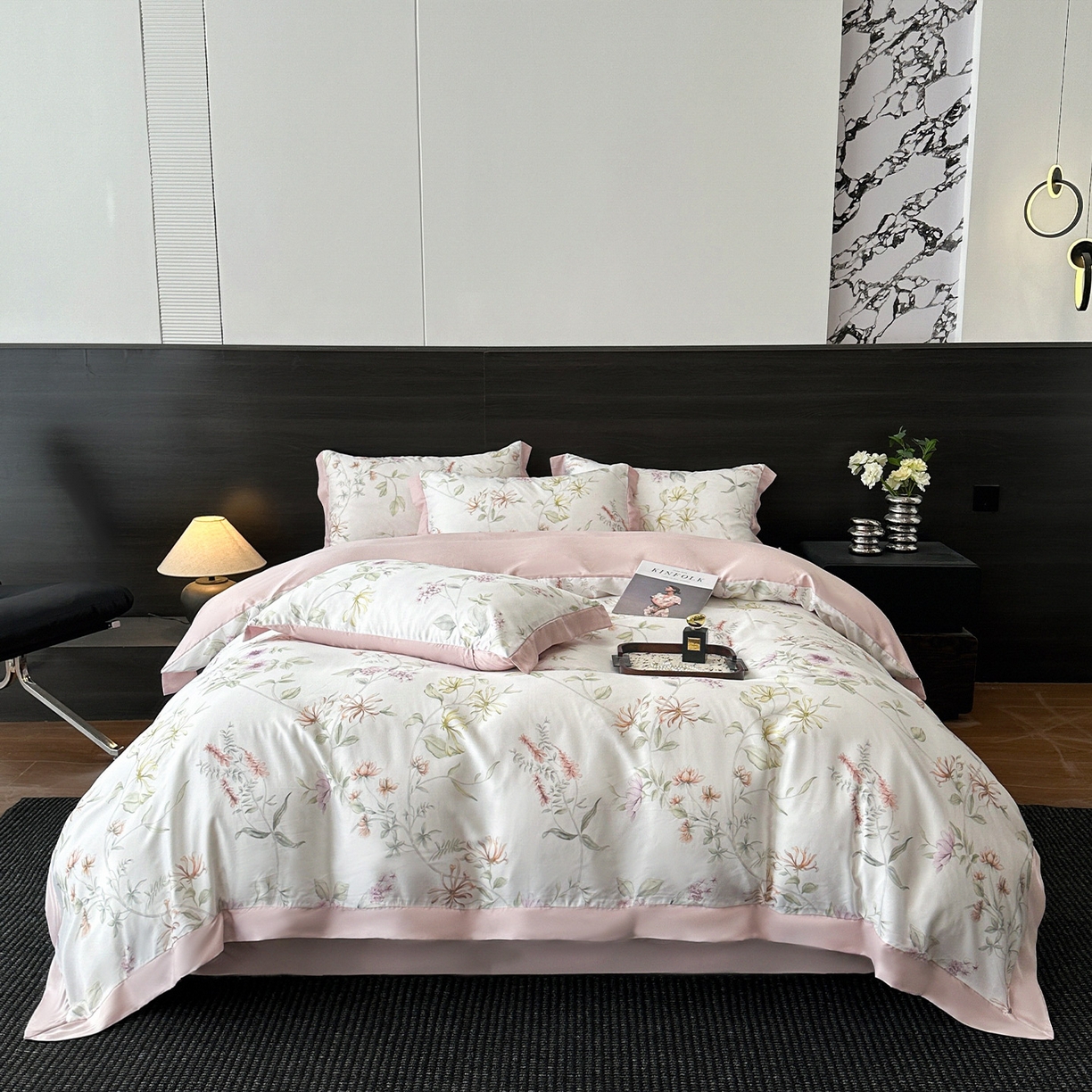 迷尚家居 2026新款100%莱赛尔数码印花四件套 慕枝-被套款