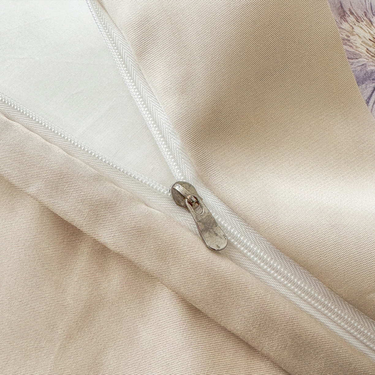 91家纺网 家纺一手货源 找家纺 迷尚家居 2026新款100%莱赛尔数码印花四件套 愈沐调-被套款