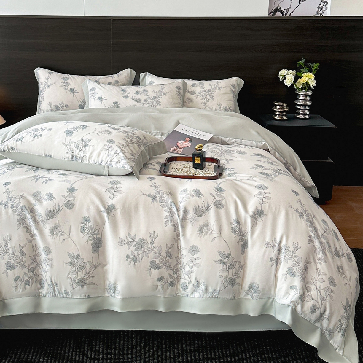 91家纺网 家纺一手货源 找家纺 迷尚家居 2026新款100%莱赛尔数码印花四件套 源序-被套款