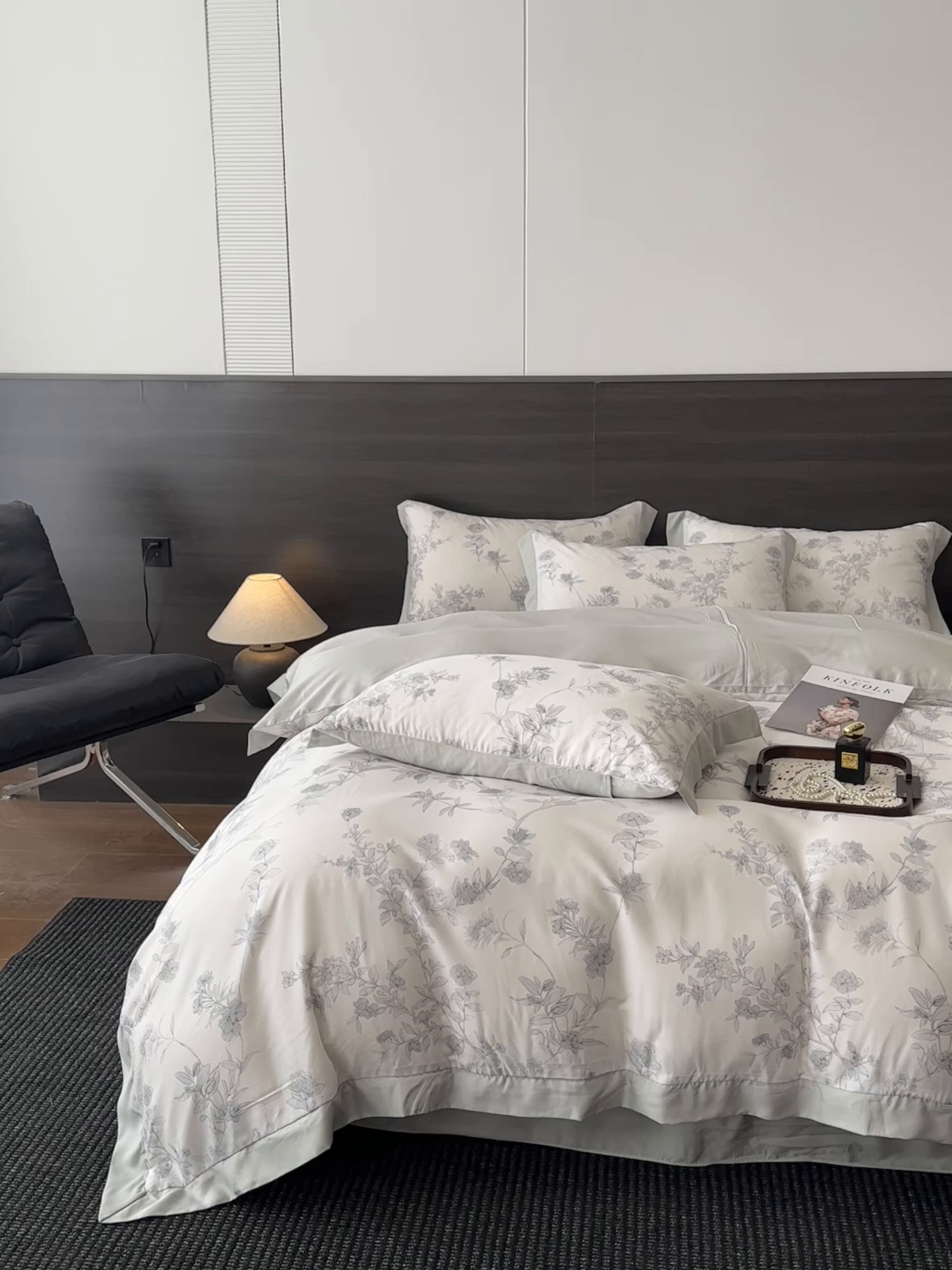 91家纺网 家纺一手货源 找家纺 迷尚家居 2026新款100%莱赛尔数码印花四件套 源序-被套款