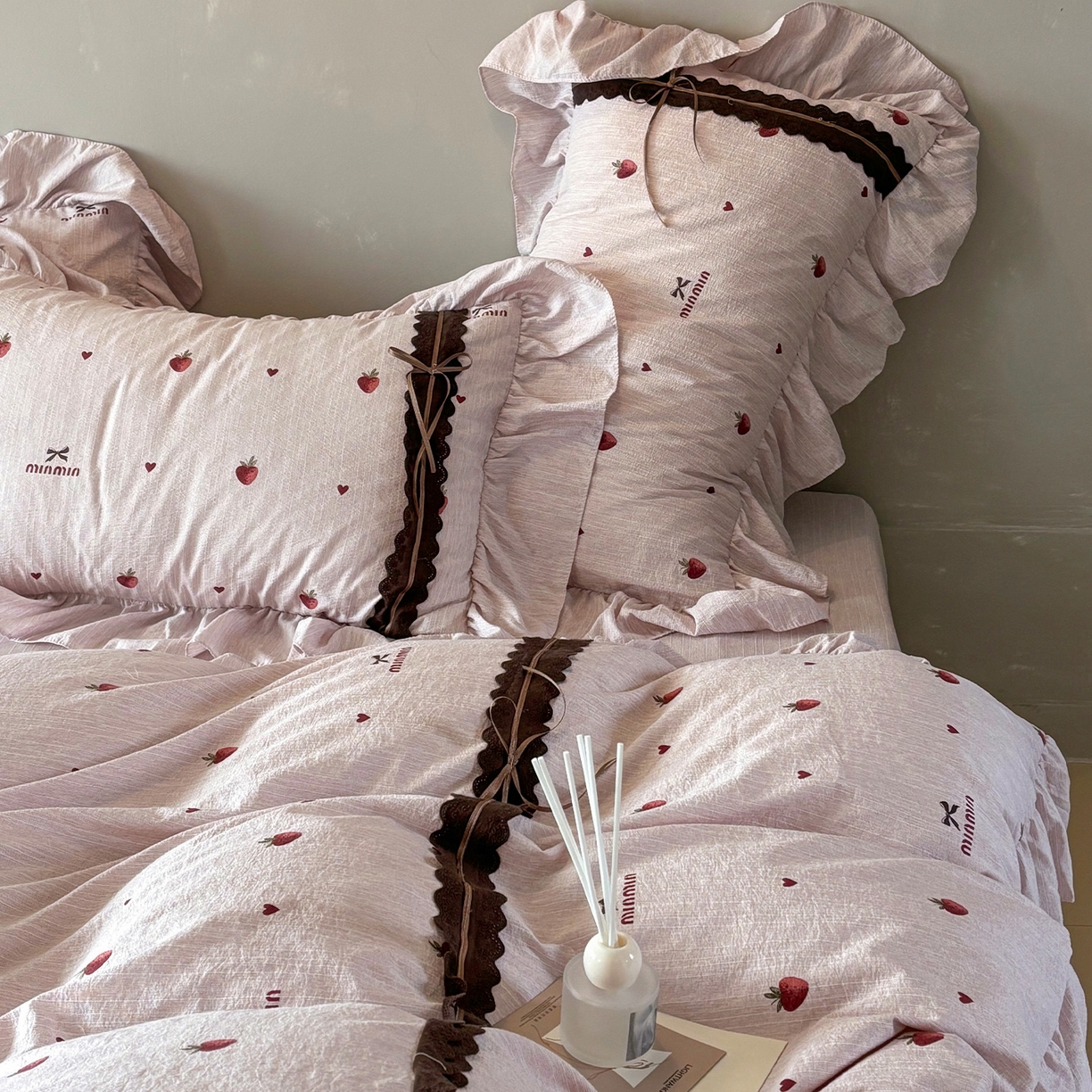 91家纺网 家纺一手货源 找家纺 （总）迷尚家居 2026新款提花色织麻花边四件套