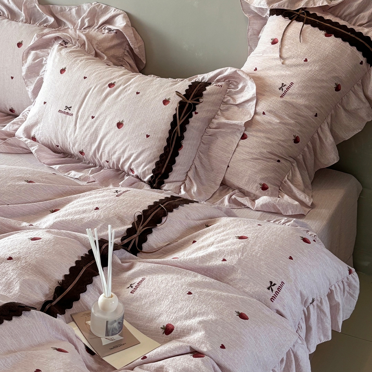 91家纺网 家纺一手货源 找家纺 （总）迷尚家居 2026新款提花色织麻花边四件套