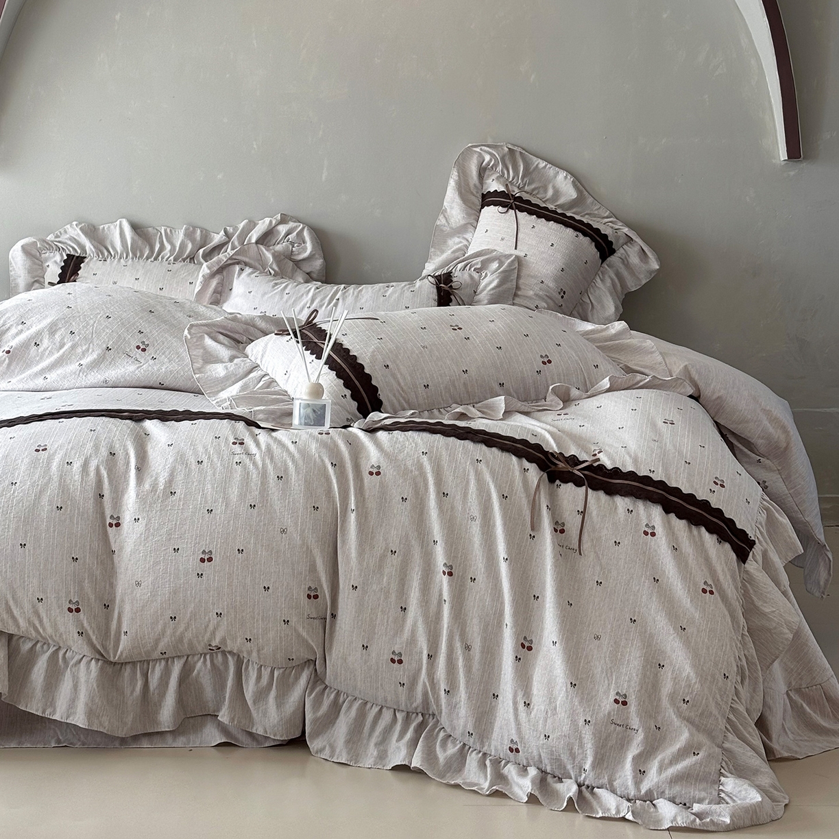 91家纺网 家纺一手货源 找家纺 （总）迷尚家居 2026新款提花色织麻花边四件套