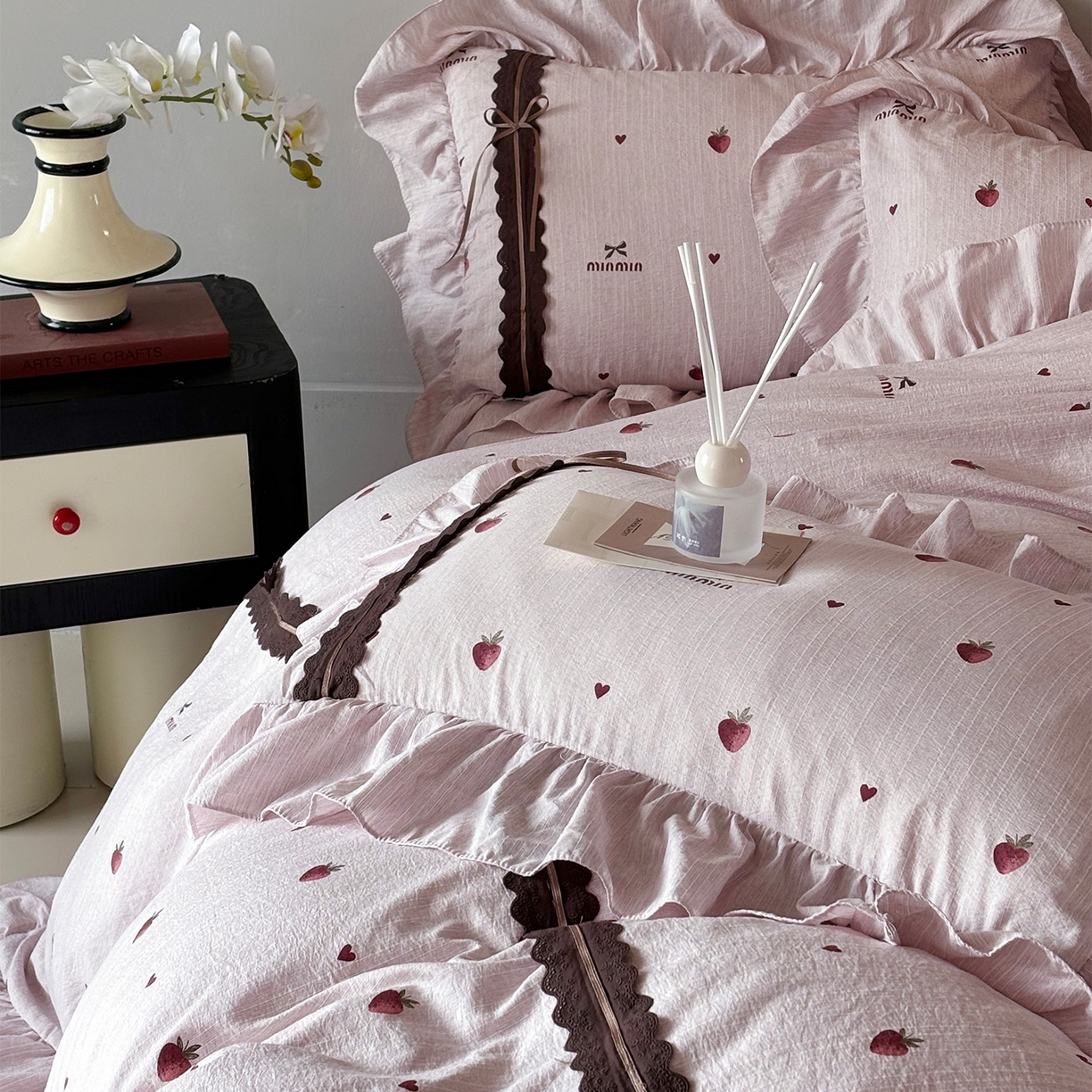 91家纺网 家纺一手货源 找家纺 （总）迷尚家居 2026新款提花色织麻花边四件套