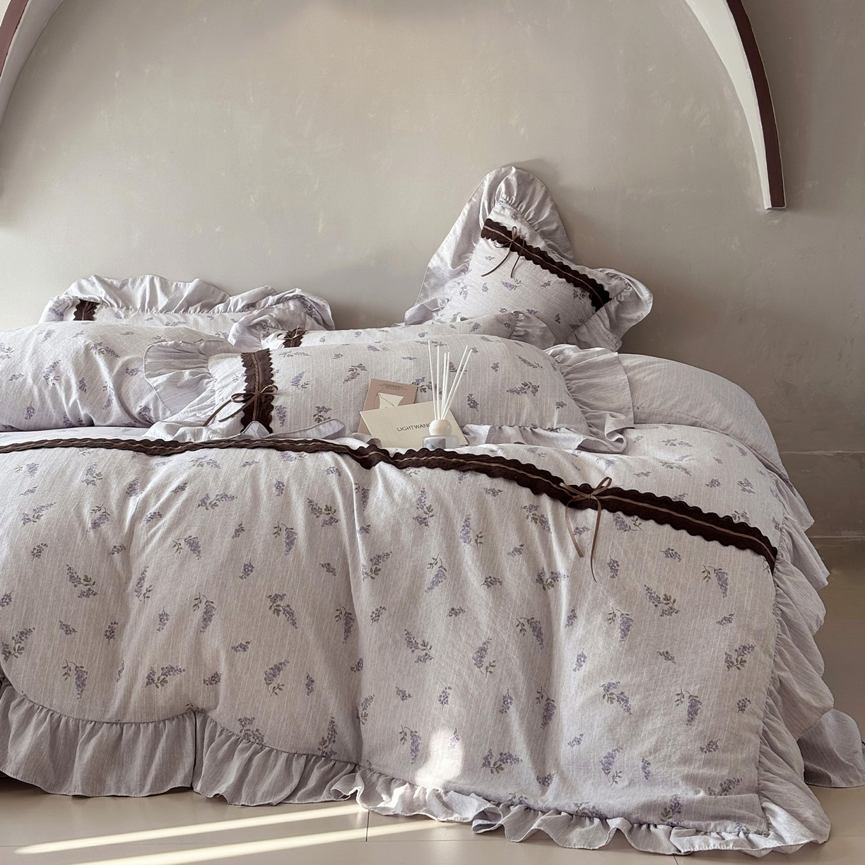 91家纺网 家纺一手货源 找家纺 （总）迷尚家居 2026新款提花色织麻花边四件套