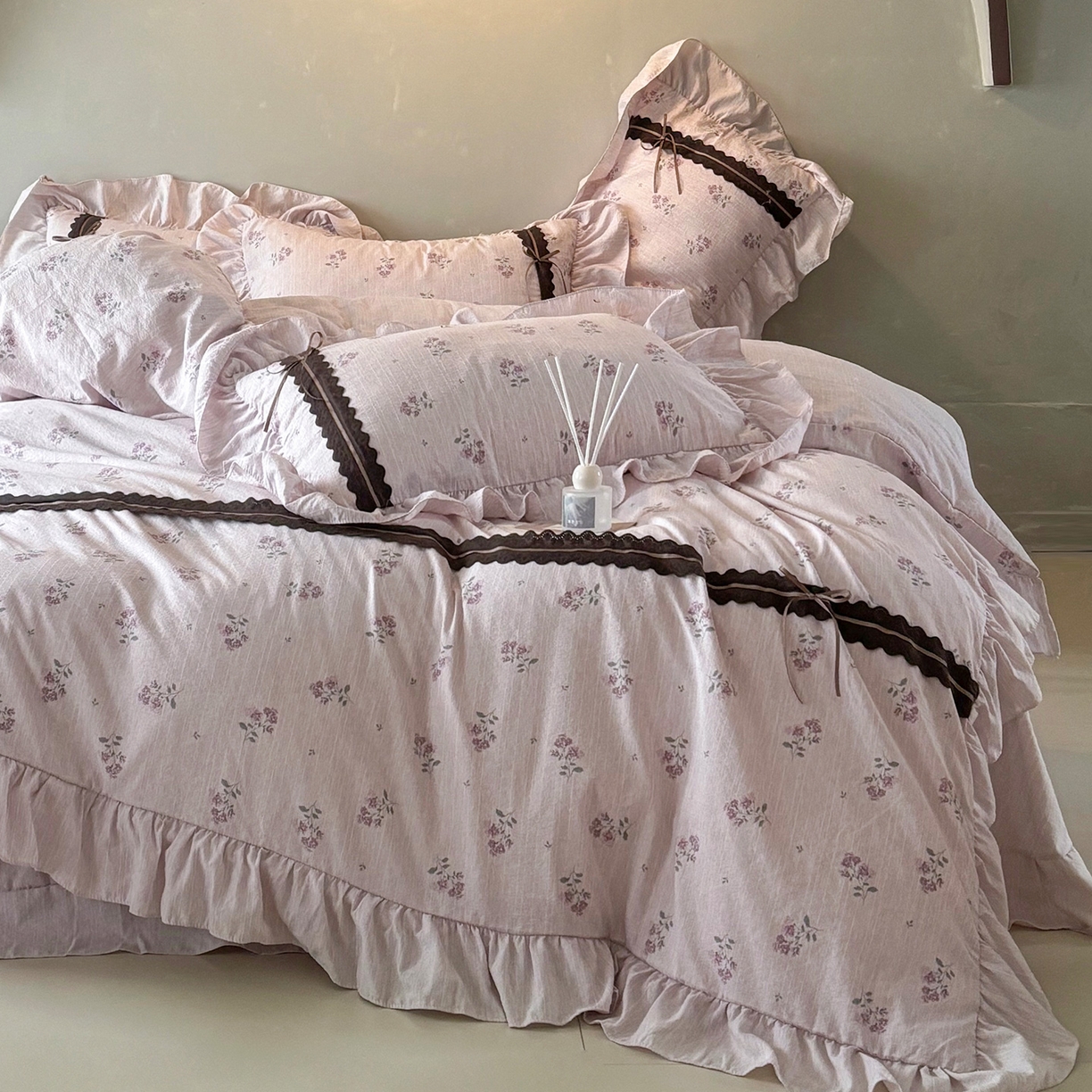 91家纺网 家纺一手货源 找家纺 （总）迷尚家居 2026新款提花色织麻花边四件套