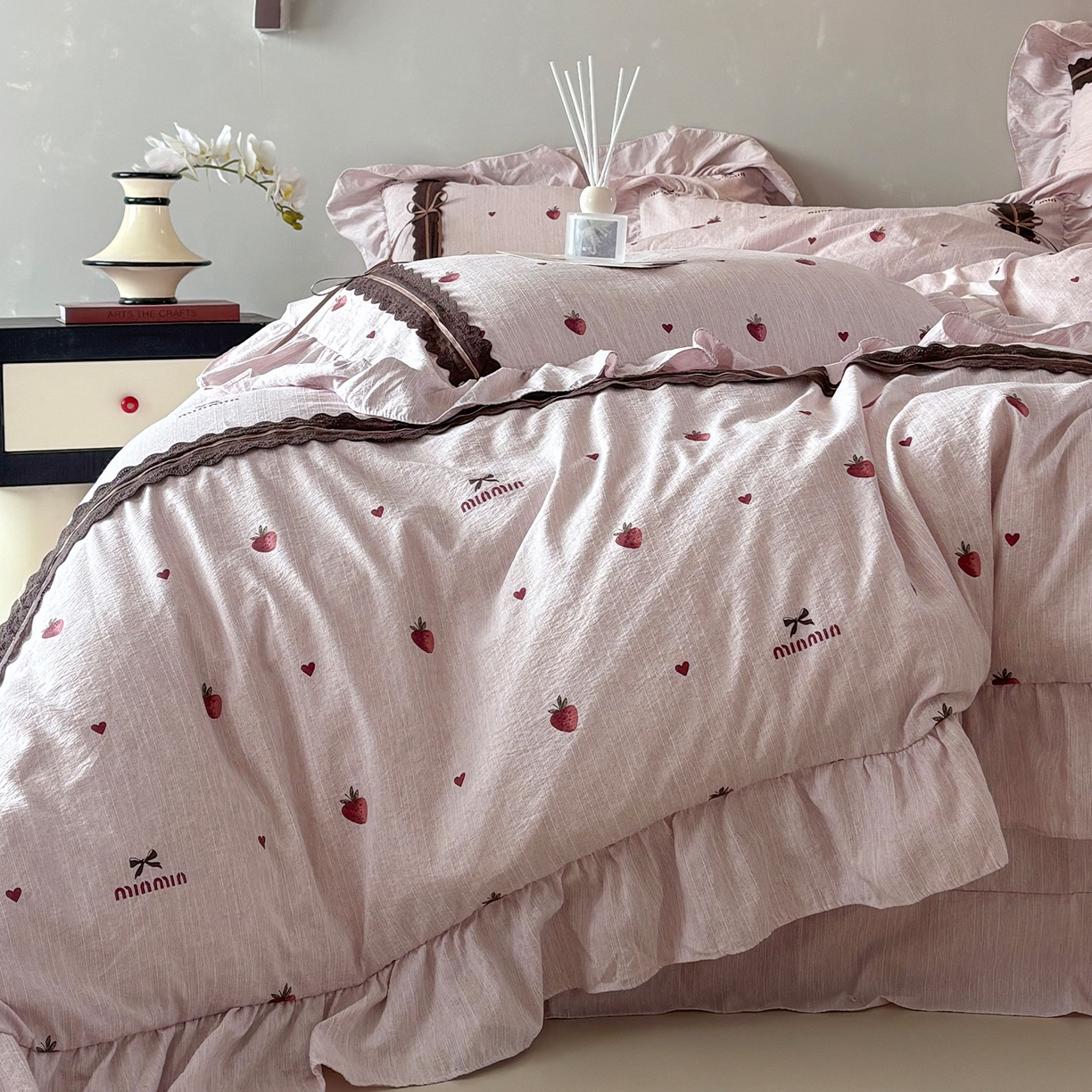 91家纺网 家纺一手货源 找家纺 （总）迷尚家居 2026新款提花色织麻花边四件套