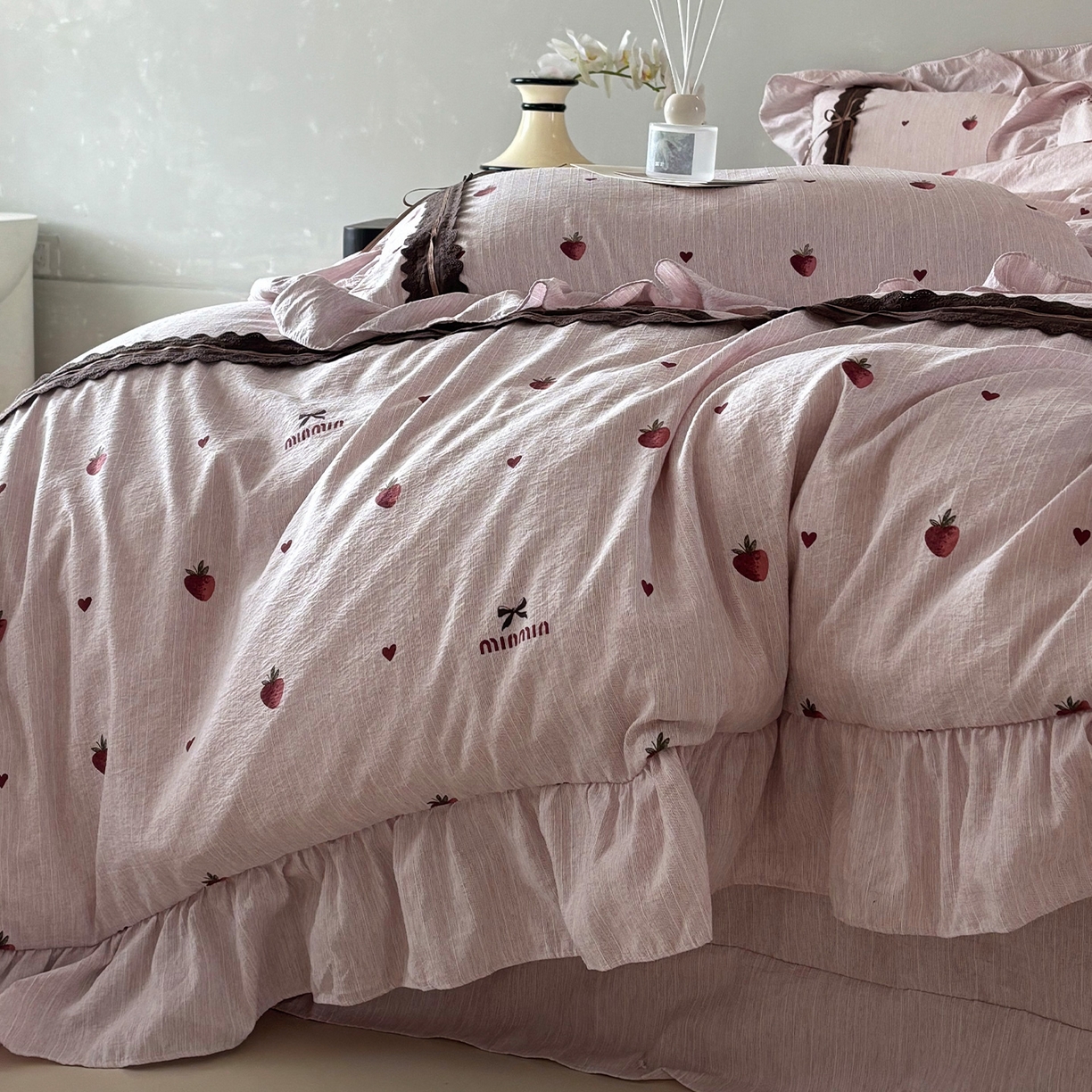 91家纺网 家纺一手货源 找家纺 （总）迷尚家居 2026新款提花色织麻花边四件套