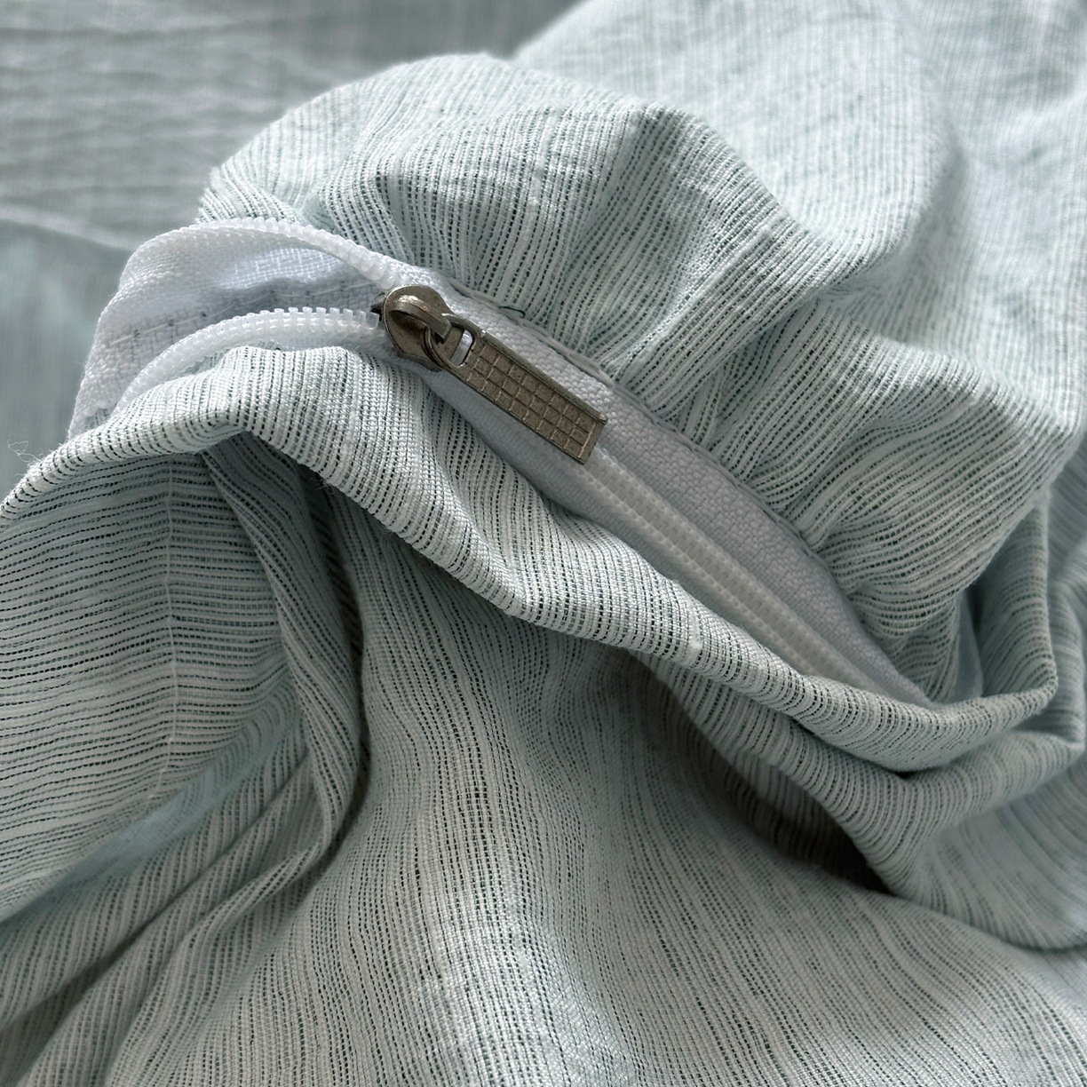 91家纺网 家纺一手货源 找家纺 迷尚家居 2026新款提花色织麻花边四件套 星星狗绿