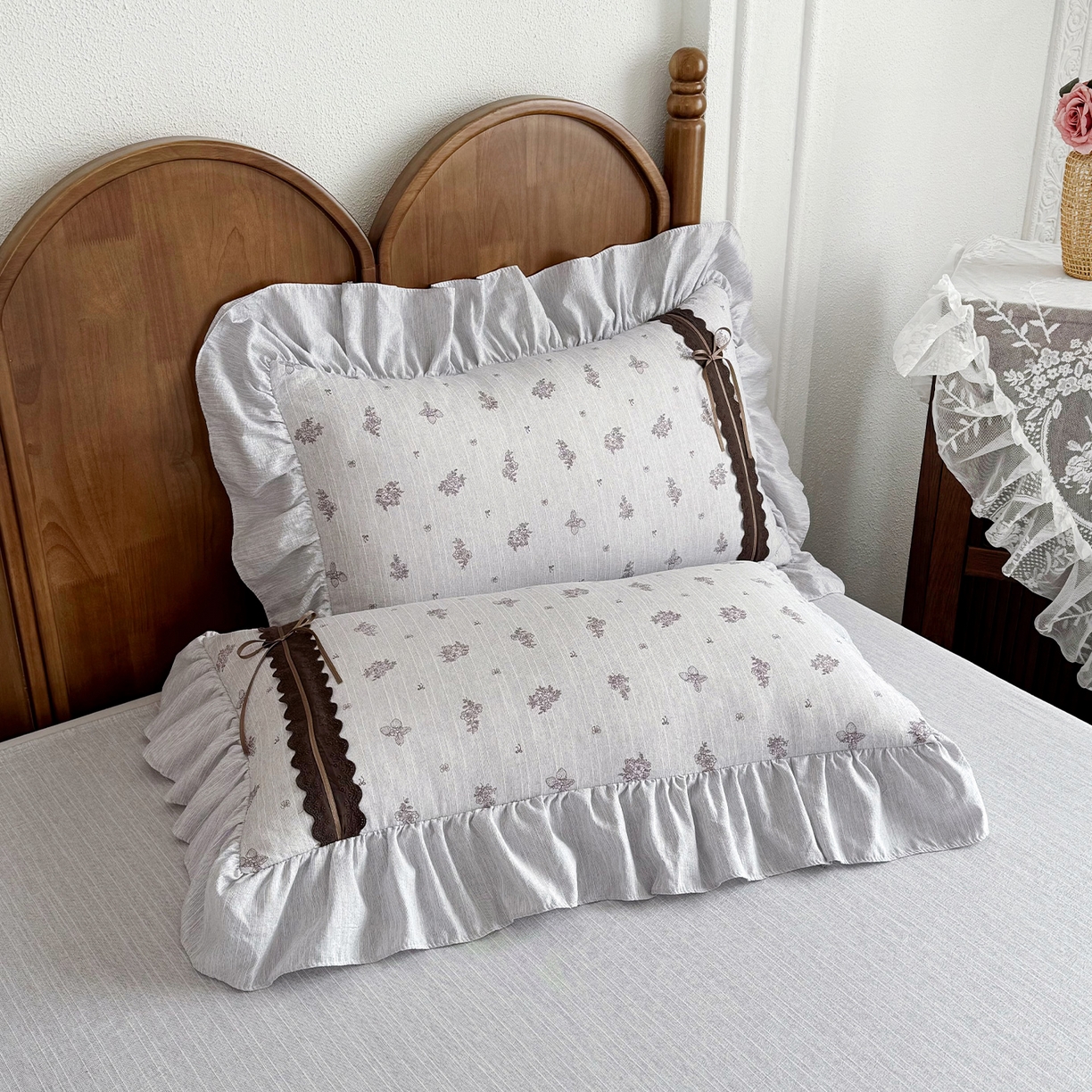 91家纺网 家纺一手货源 找家纺 迷尚家居 2026新款提花色织麻花边四件套 野餐