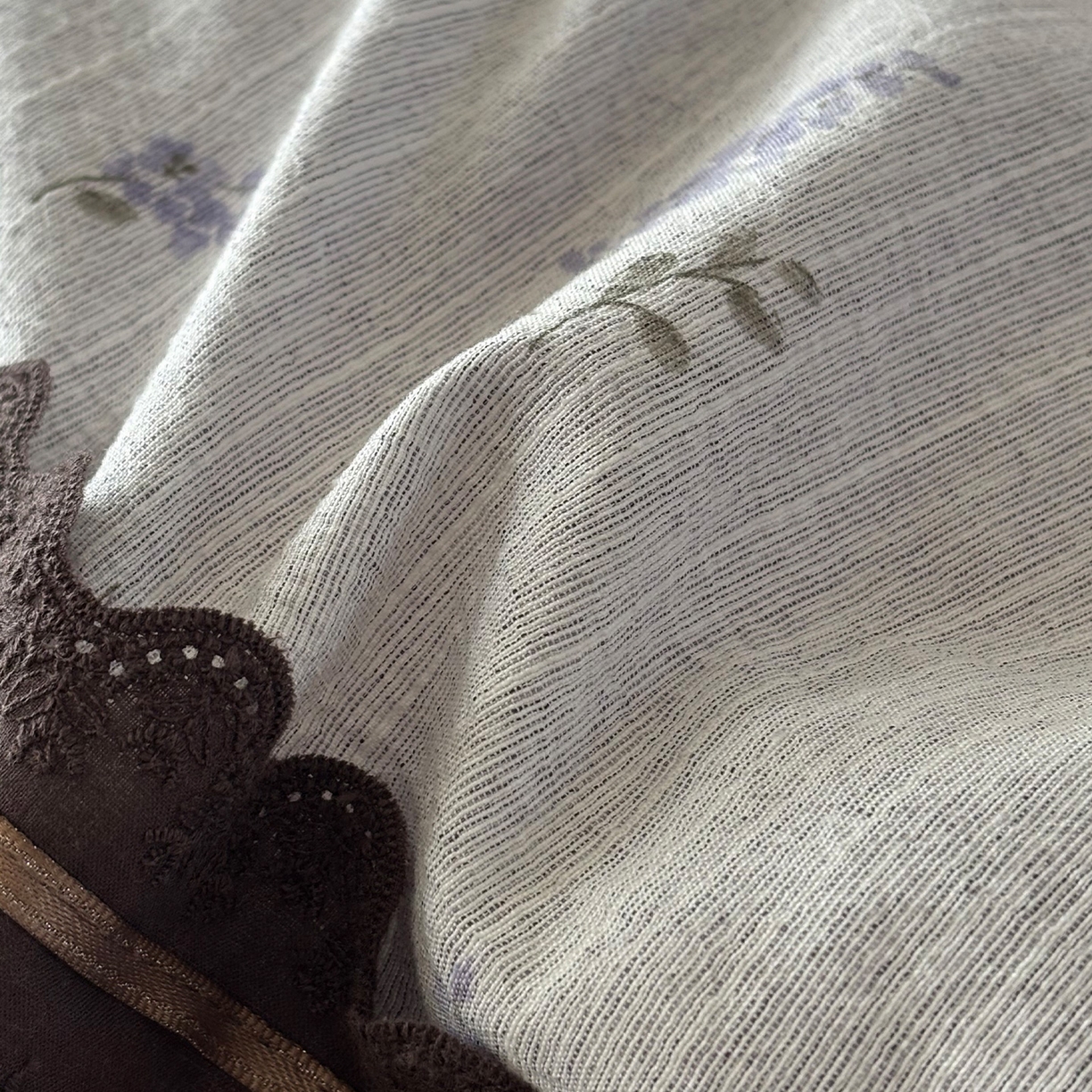 91家纺网 家纺一手货源 找家纺 迷尚家居 2026新款提花色织麻花边四件套 薰衣草紫