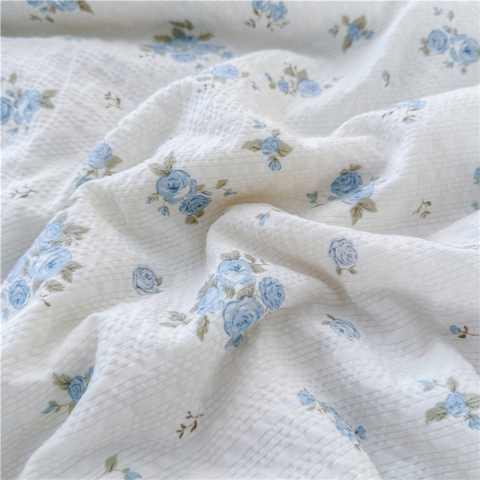 91家纺网 家纺一手货源 找家纺 艺菲阁家纺 2026新款A类泡芙棉夏凉被被子被芯 蓝雪草