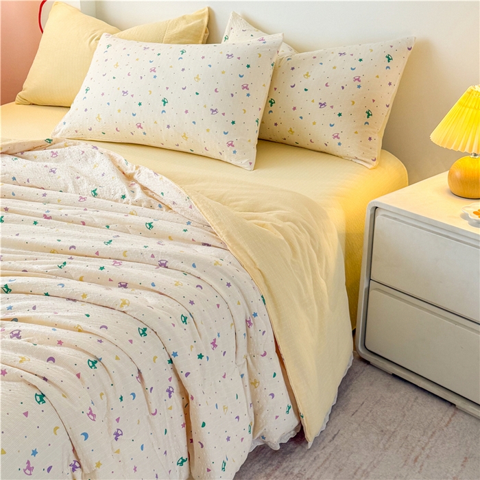 91家纺网 家纺一手货源 找家纺 艺菲阁家纺 2026新款A类泡芙棉夏凉被被子被芯 摇摇木马