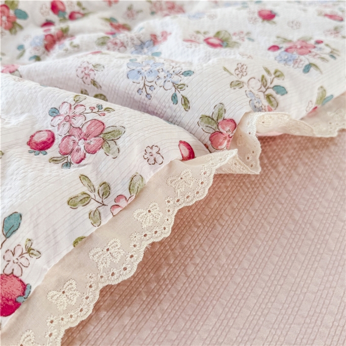 91家纺网 家纺一手货源 找家纺 艺菲阁家纺 2026新款A类泡芙棉夏凉被被子被芯 樱果漫