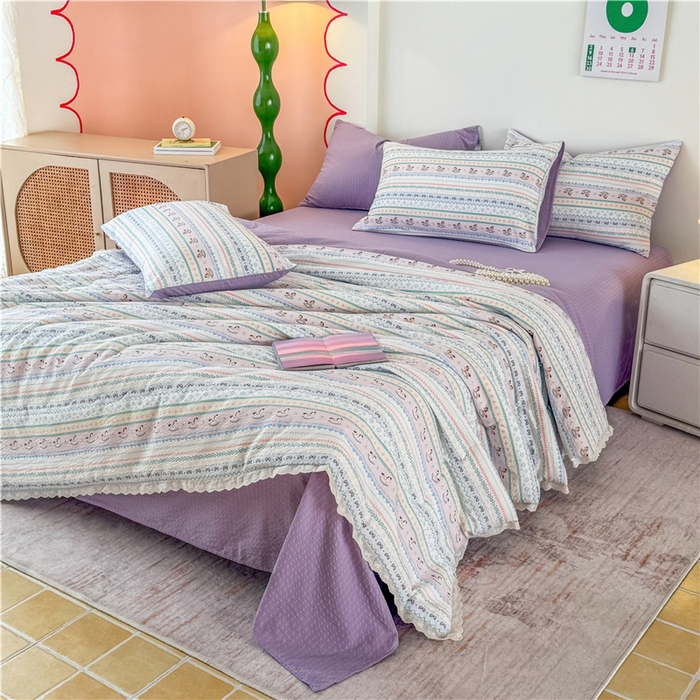 91家纺网 家纺一手货源 找家纺 艺菲阁家纺 2026新款A类泡芙棉夏凉被被子被芯 甜心木马卷