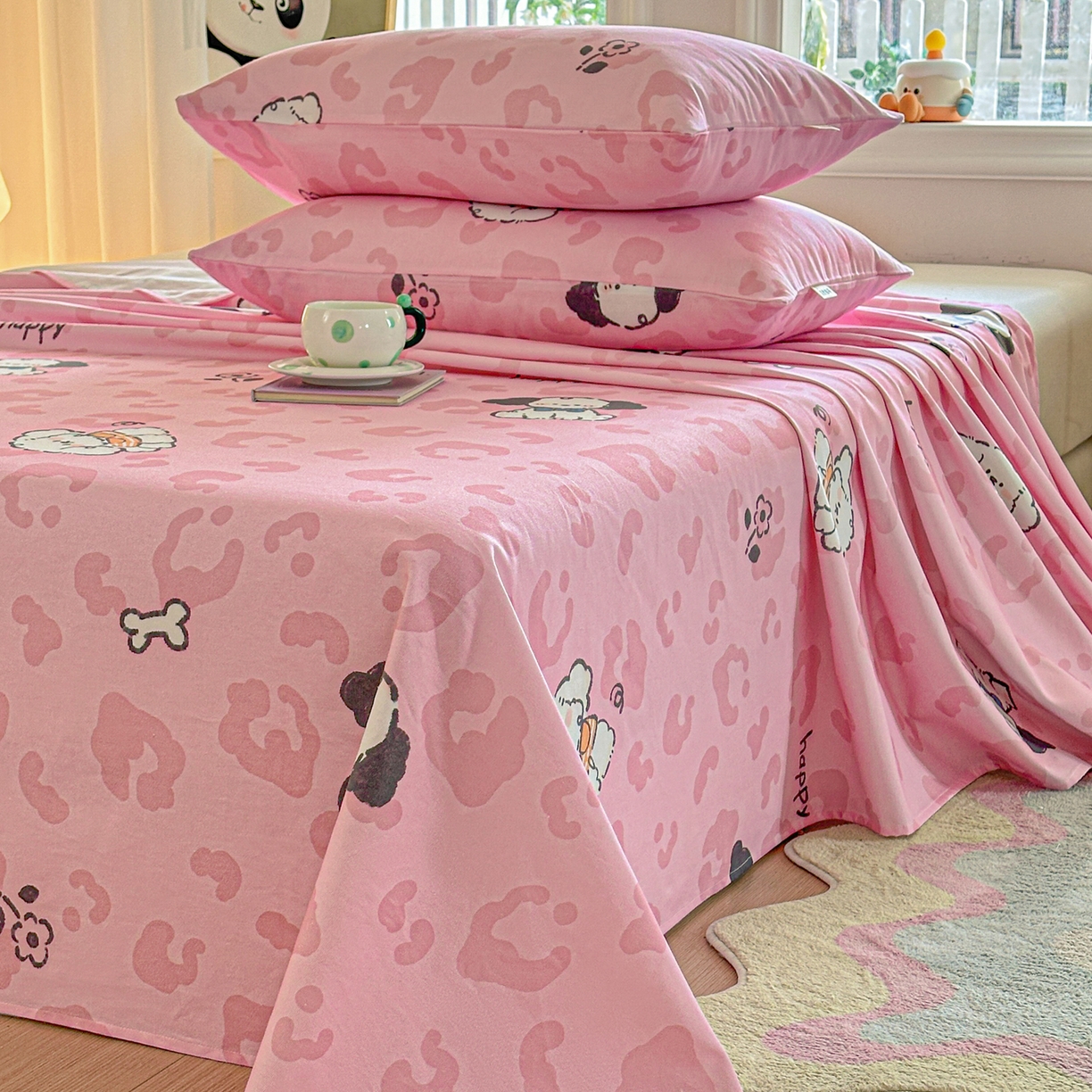 91家纺网 家纺一手货源 找家纺 （总）莱登卡奴 2026新款A类100%全棉纯棉老粗布单床单系列