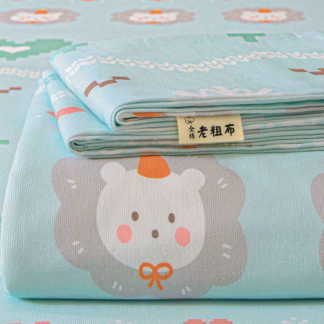 91家纺网 家纺一手货源 找家纺 （总）莱登卡奴 2026新款A类100%全棉纯棉老粗布单床单系列