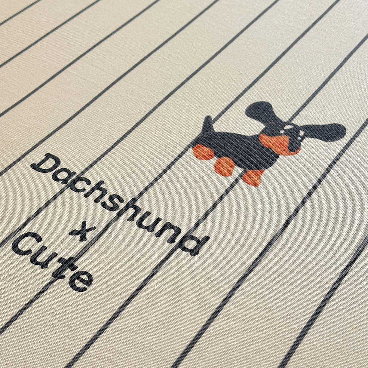 91家纺网 家纺一手货源 找家纺 莱登卡奴 2026新款A类100%全棉纯棉老粗布单床单系列 腊肠犬