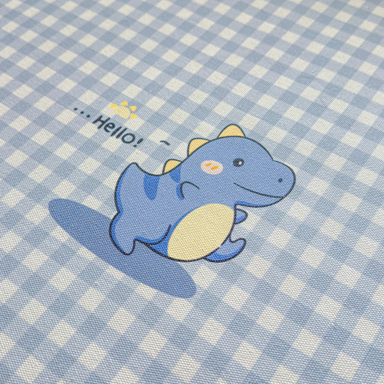 91家纺网 家纺一手货源 找家纺 莱登卡奴 2026新款A类100%全棉纯棉老粗布单床单系列 蓝恐龙