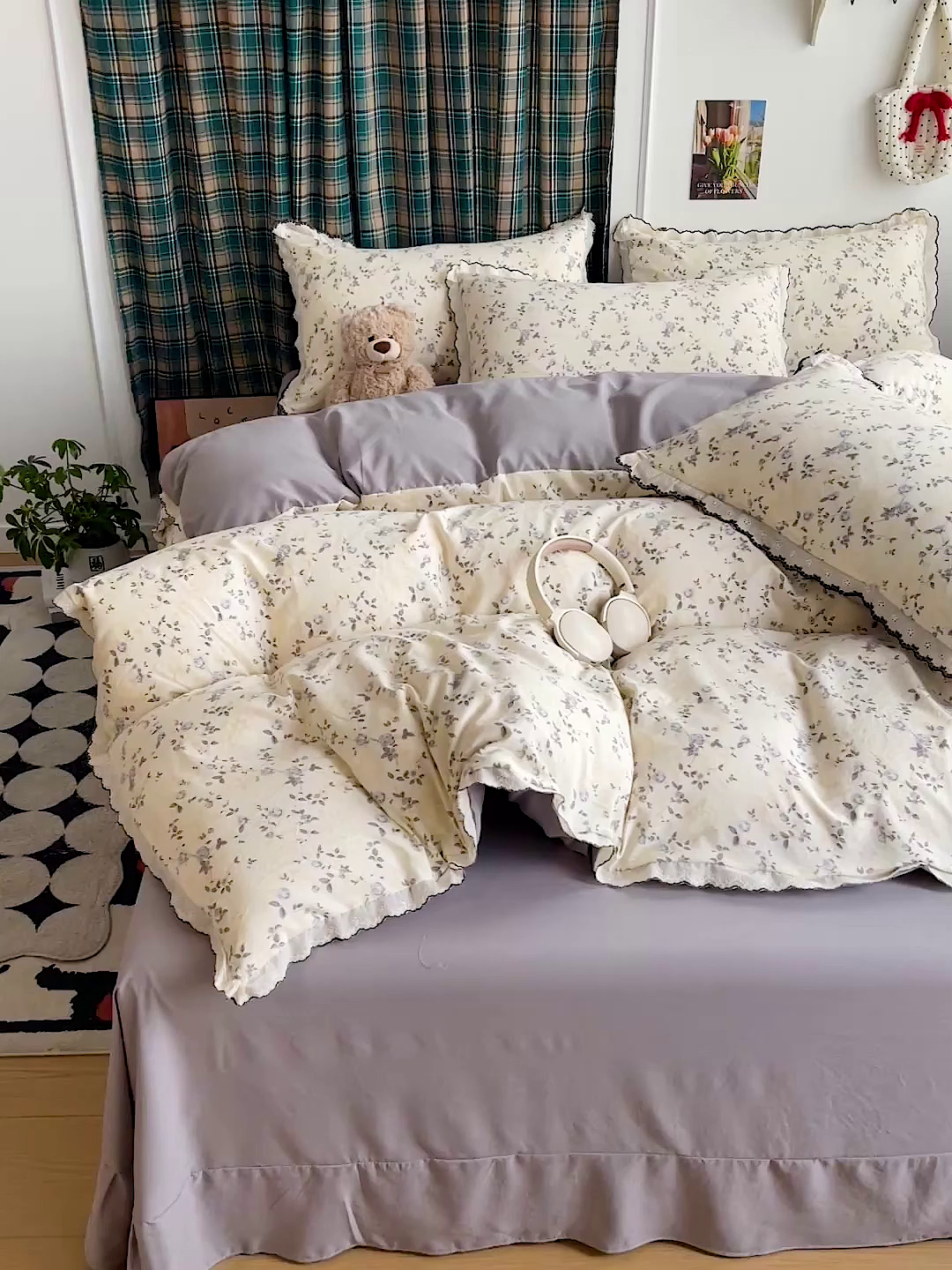 91家纺网 家纺一手货源 找家纺 金梦拉家纺 2026春夏新款古法水洗棉花边系列四件套 花边-恋栀