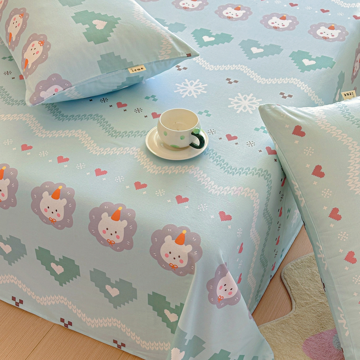 91家纺网 家纺一手货源 找家纺 莱登卡奴 2026新款A类100%全棉纯棉老粗布单床单系列 奶酪