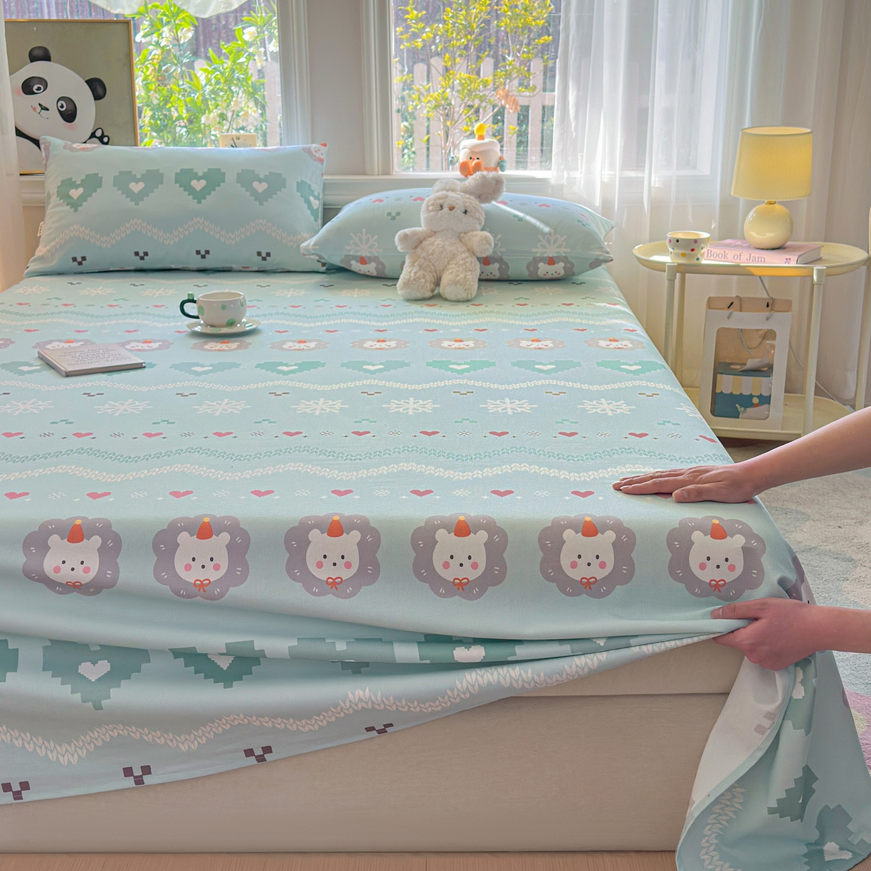 91家纺网 家纺一手货源 找家纺 莱登卡奴 2026新款A类100%全棉纯棉老粗布单床单系列 奶酪