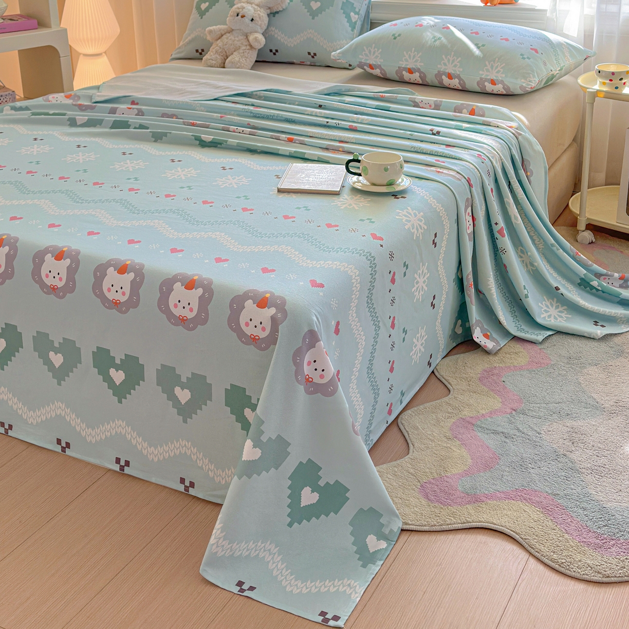 91家纺网 家纺一手货源 找家纺 莱登卡奴 2026新款A类100%全棉纯棉老粗布单床单系列 奶酪