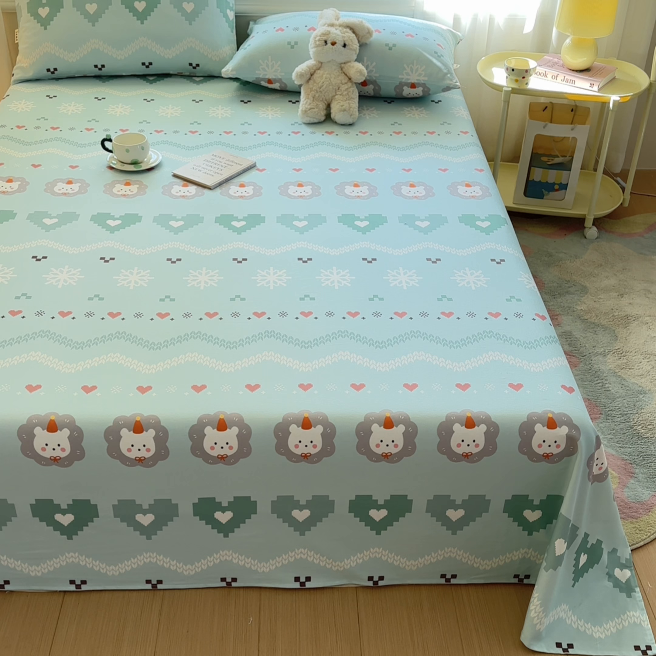 91家纺网 家纺一手货源 找家纺 莱登卡奴 2026新款A类100%全棉纯棉老粗布单床单系列 奶酪