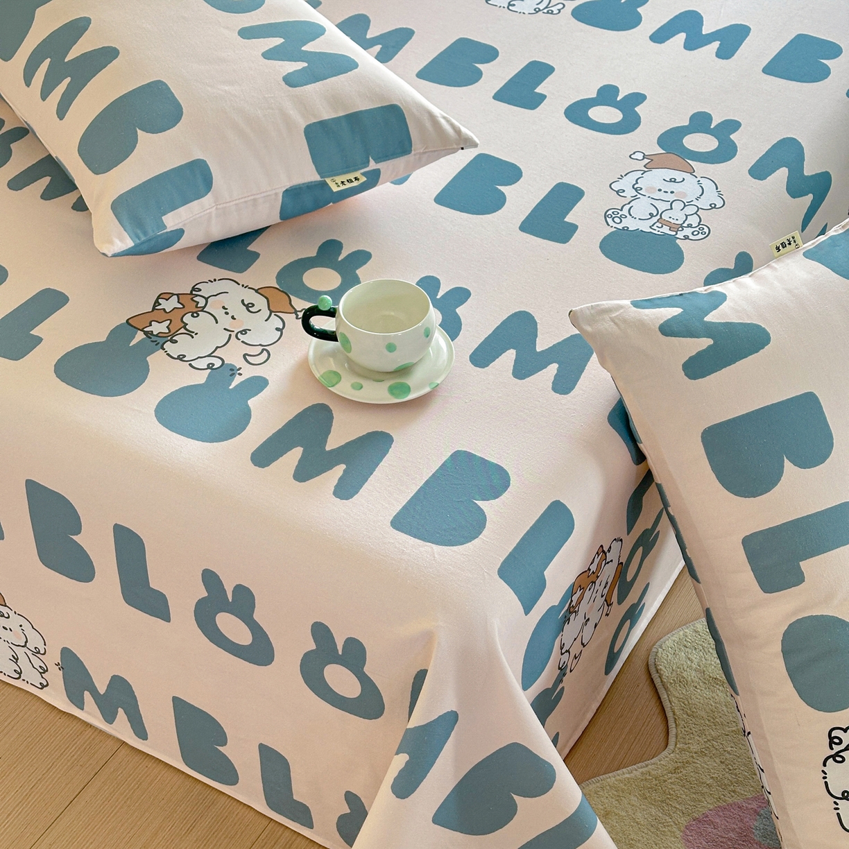 91家纺网 家纺一手货源 找家纺 莱登卡奴 2026新款A类100%全棉纯棉老粗布单床单系列 泡芙兰