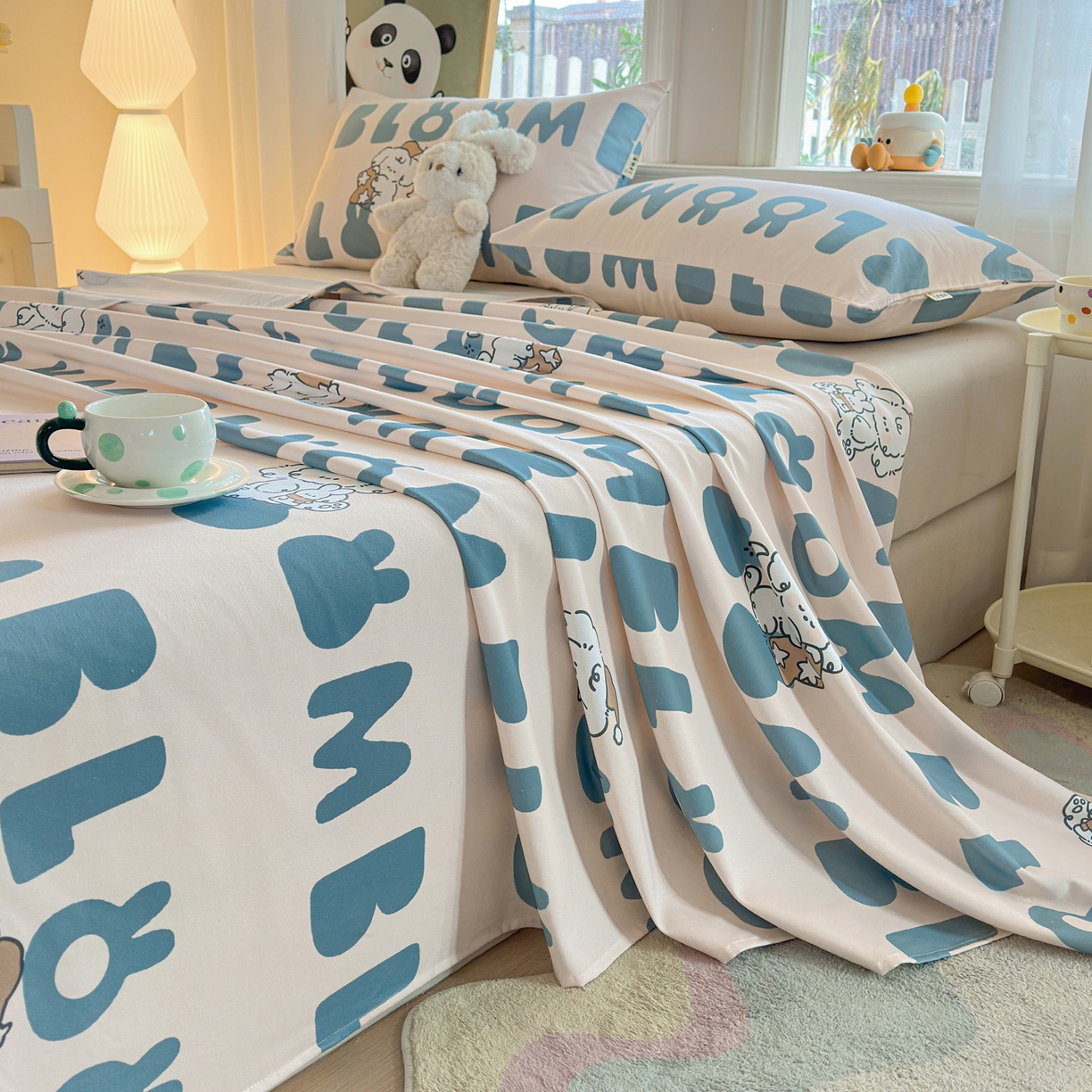 91家纺网 家纺一手货源 找家纺 莱登卡奴 2026新款A类100%全棉纯棉老粗布单床单系列 泡芙兰