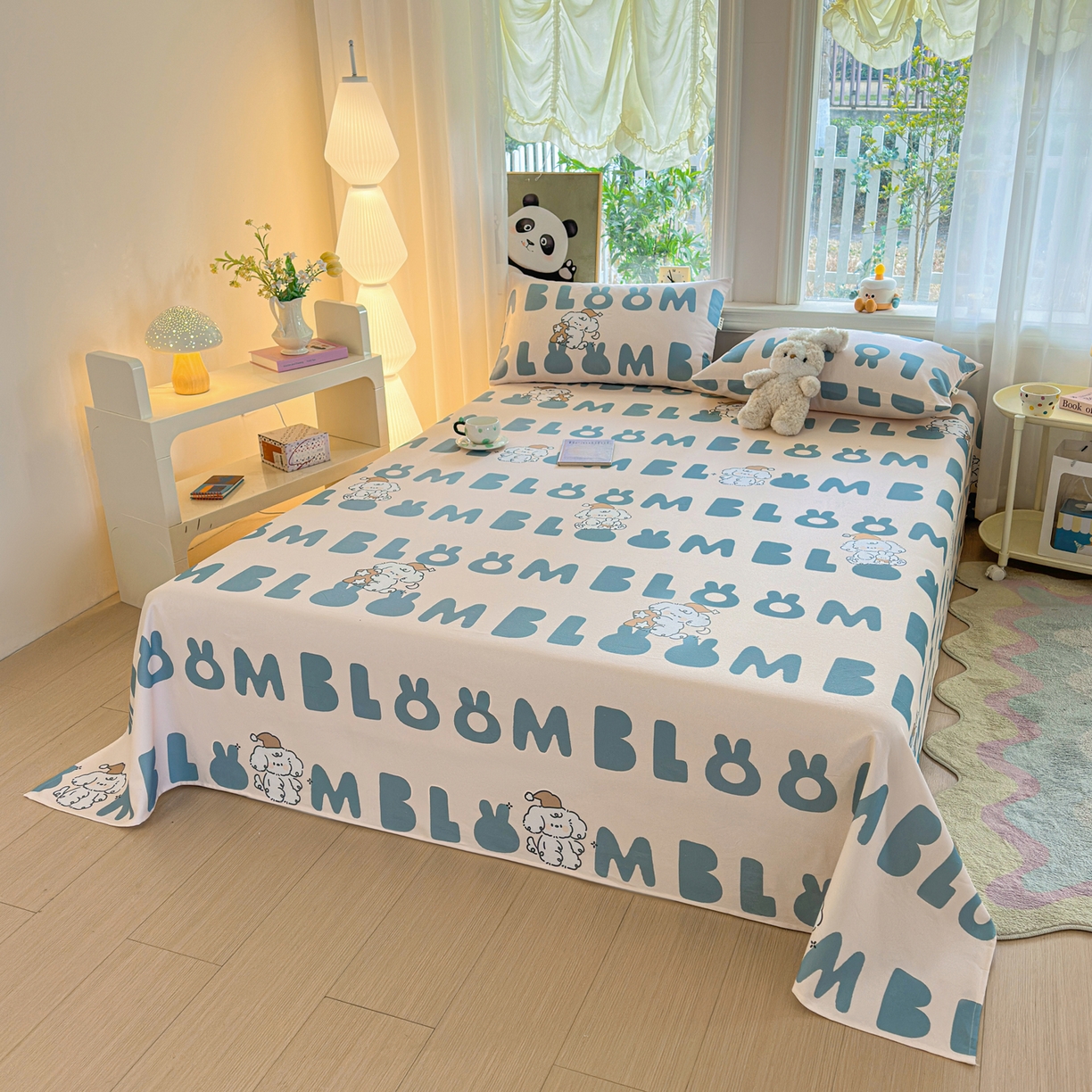 91家纺网 家纺一手货源 找家纺 莱登卡奴 2026新款A类100%全棉纯棉老粗布单床单系列 泡芙兰