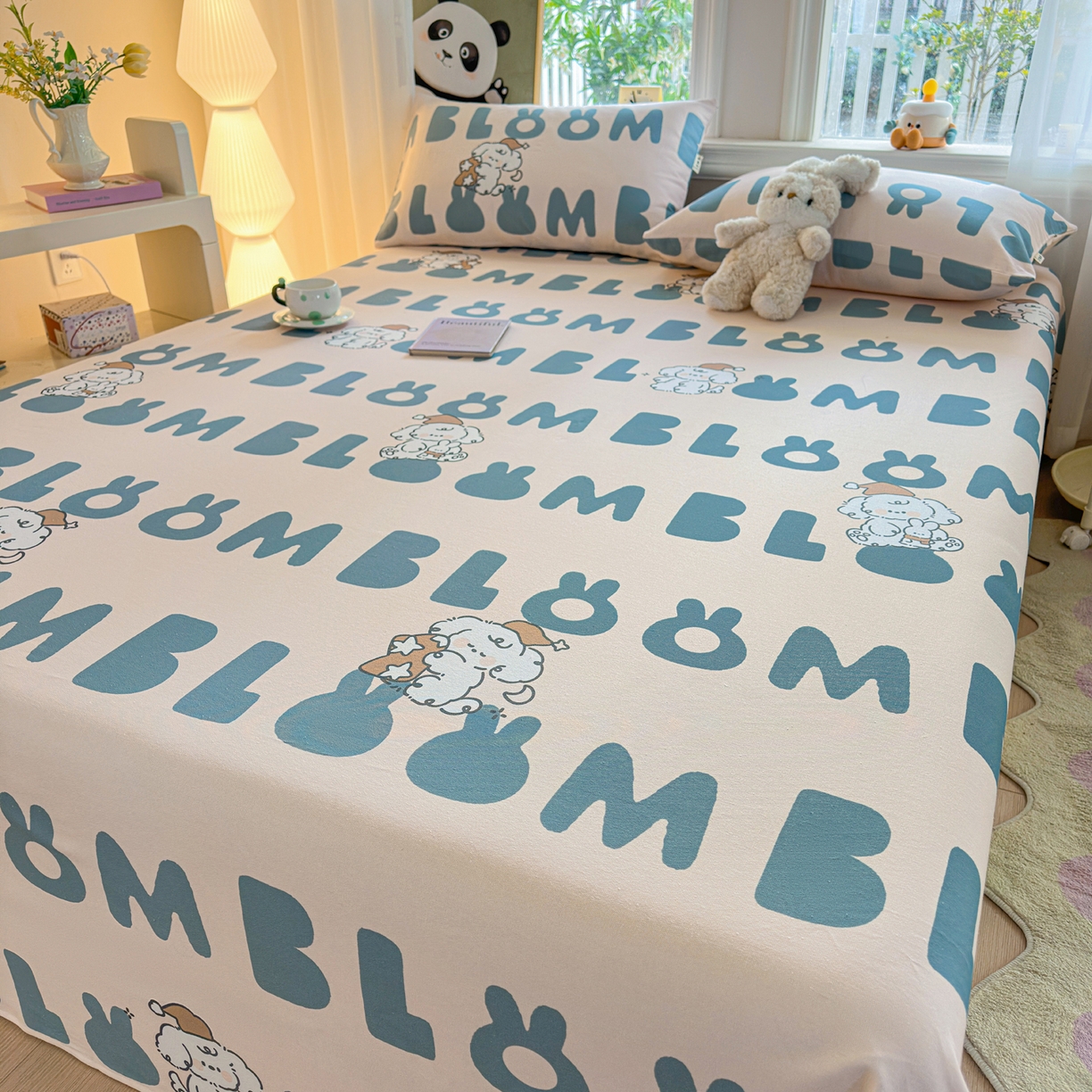 91家纺网 家纺一手货源 找家纺 莱登卡奴 2026新款A类100%全棉纯棉老粗布单床单系列 泡芙兰