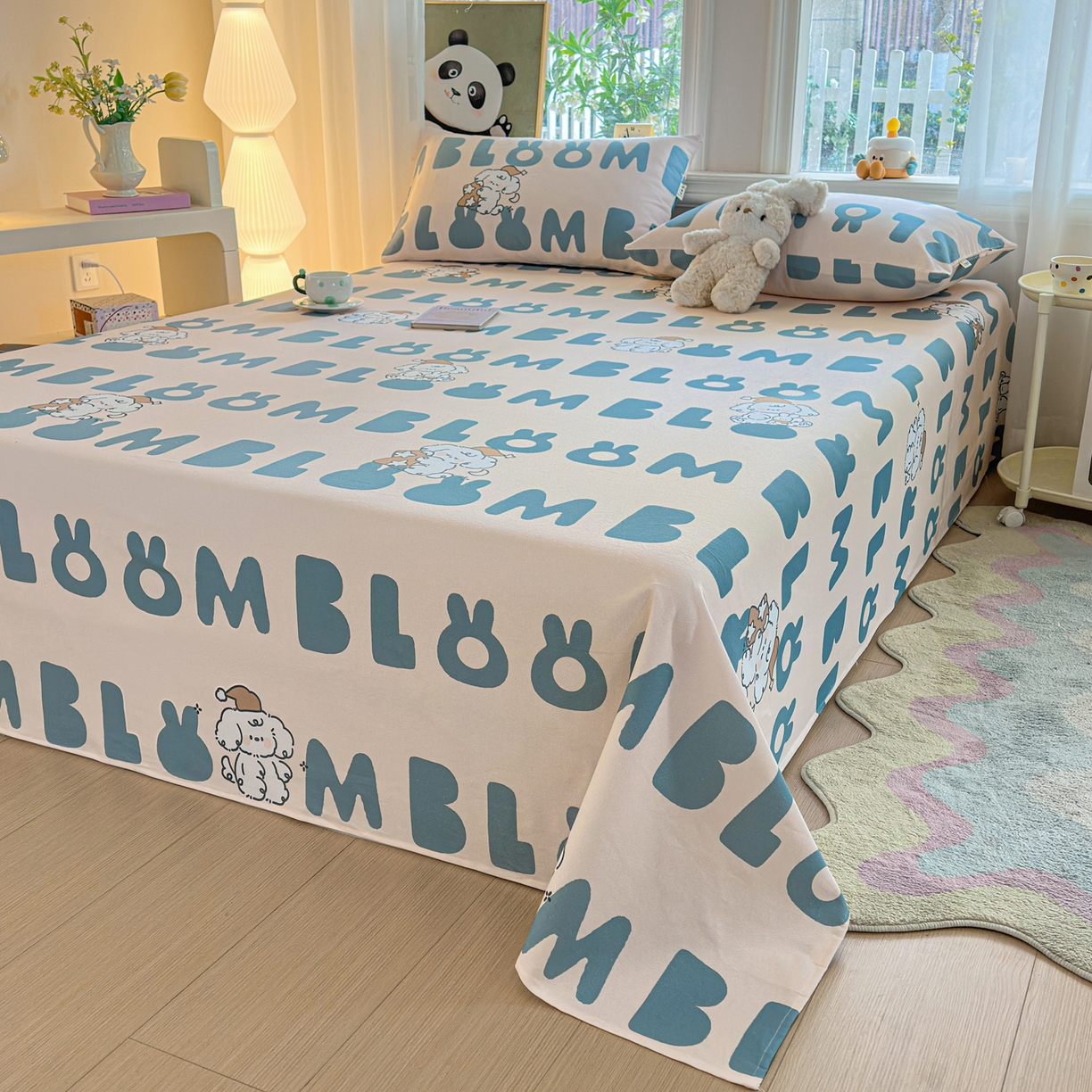 91家纺网 家纺一手货源 找家纺 莱登卡奴 2026新款A类100%全棉纯棉老粗布单床单系列 泡芙兰