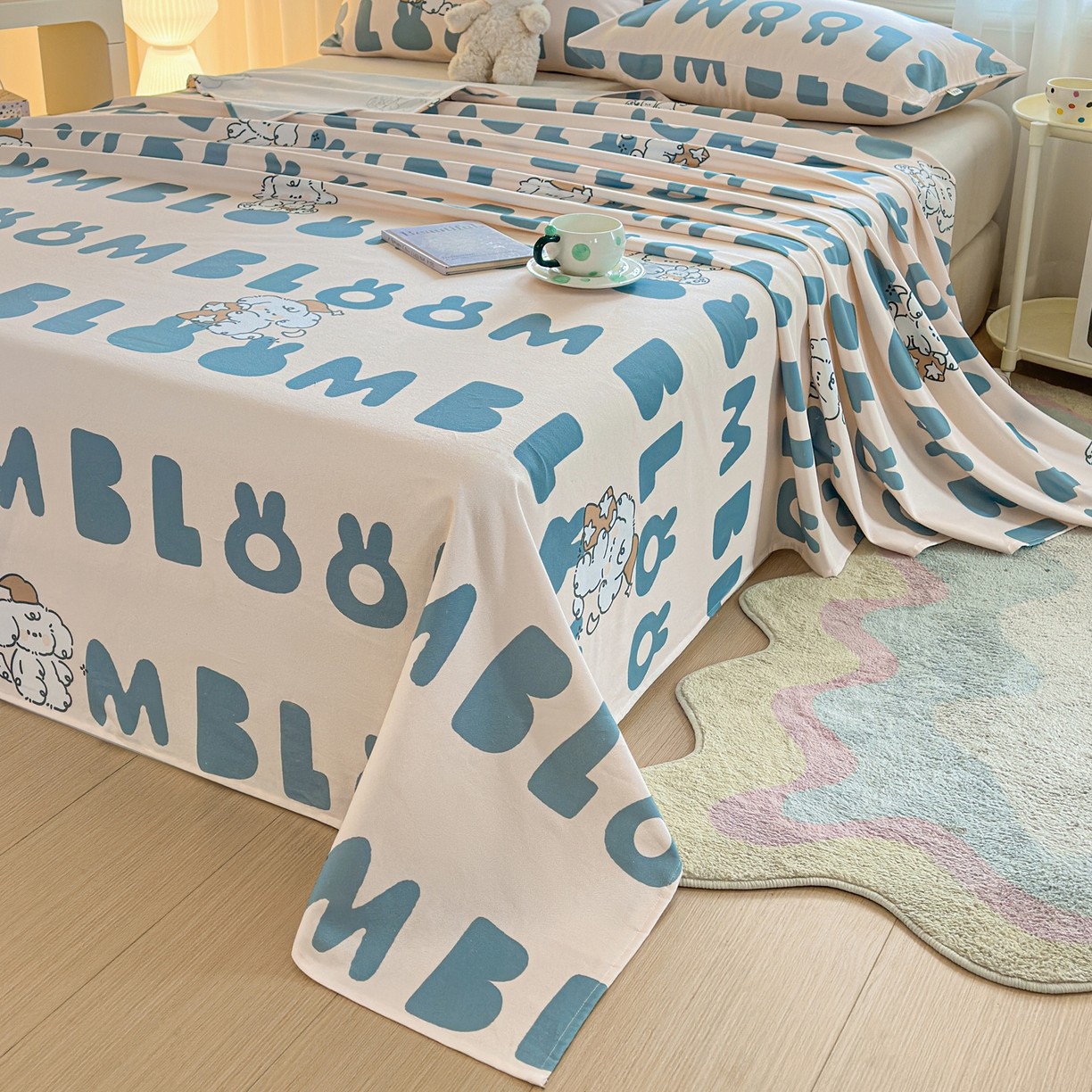 91家纺网 家纺一手货源 找家纺 莱登卡奴 2026新款A类100%全棉纯棉老粗布单床单系列 泡芙兰