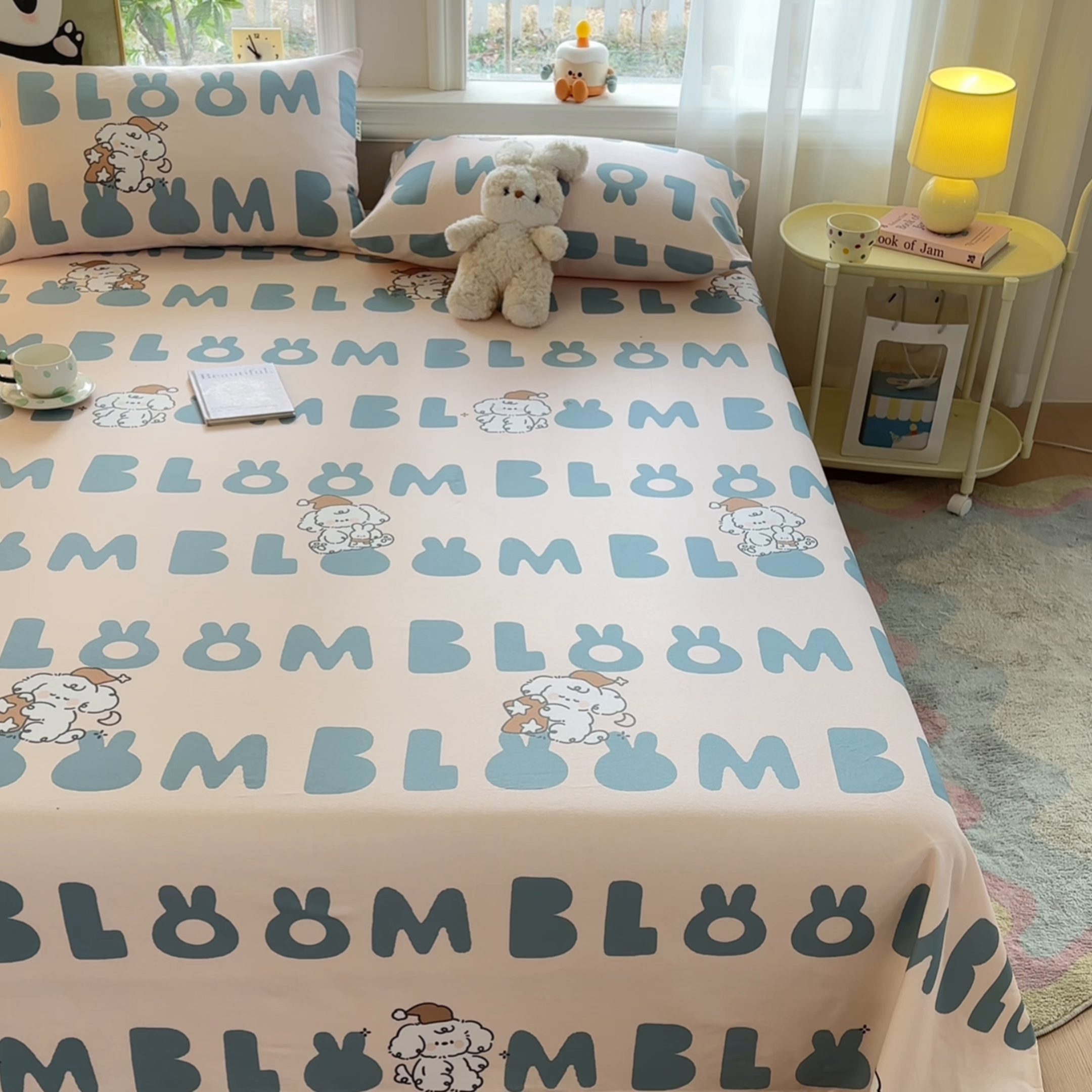 91家纺网 家纺一手货源 找家纺 莱登卡奴 2026新款A类100%全棉纯棉老粗布单床单系列 泡芙兰