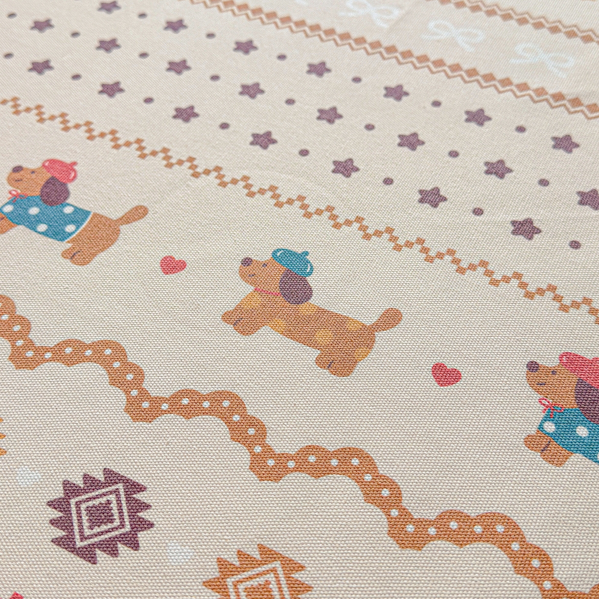 91家纺网 家纺一手货源 找家纺 莱登卡奴 2026新款A类100%全棉纯棉老粗布单床单系列 旺仔腊肠狗