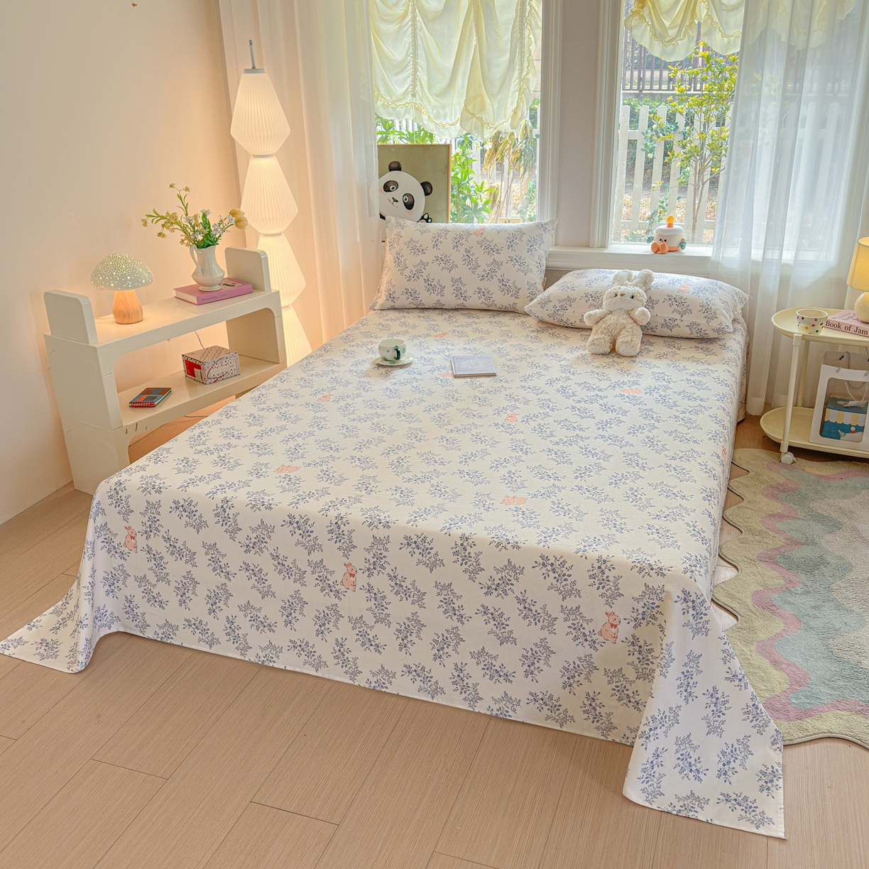 91家纺网 家纺一手货源 找家纺 莱登卡奴 2026新款A类100%全棉纯棉老粗布单床单系列 醒春