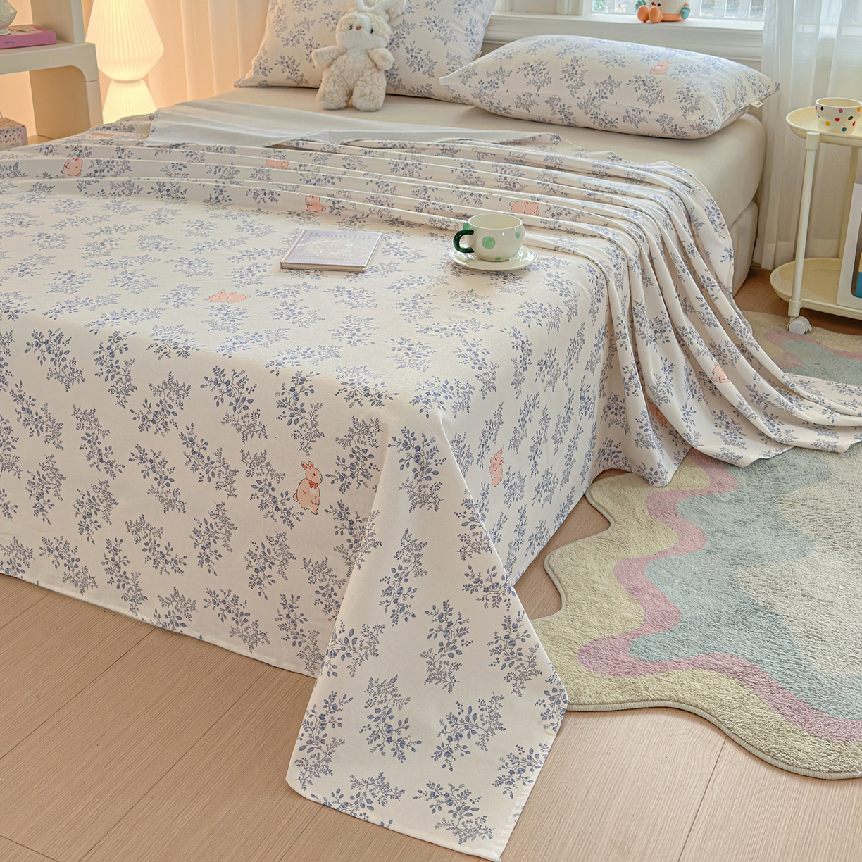 91家纺网 家纺一手货源 找家纺 莱登卡奴 2026新款A类100%全棉纯棉老粗布单床单系列 醒春