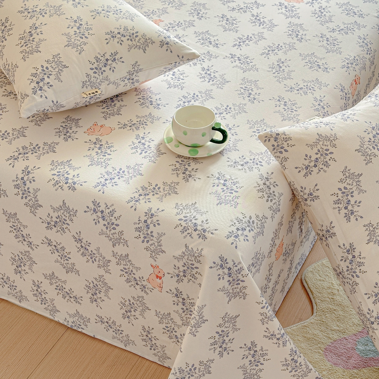 91家纺网 家纺一手货源 找家纺 莱登卡奴 2026新款A类100%全棉纯棉老粗布单床单系列 醒春