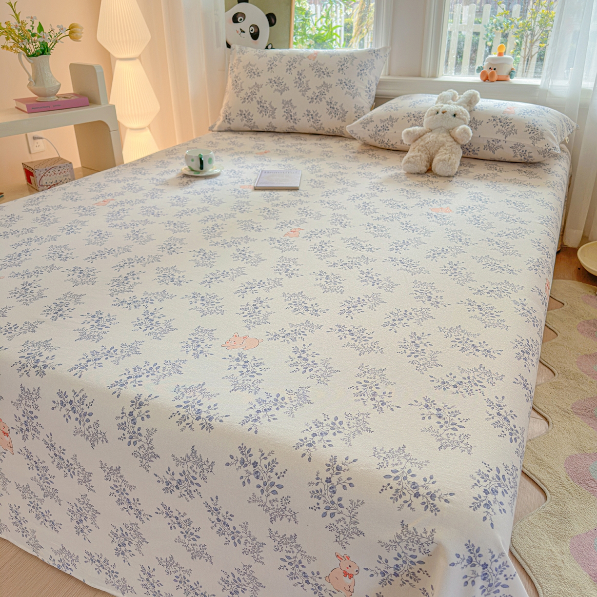 91家纺网 家纺一手货源 找家纺 莱登卡奴 2026新款A类100%全棉纯棉老粗布单床单系列 醒春