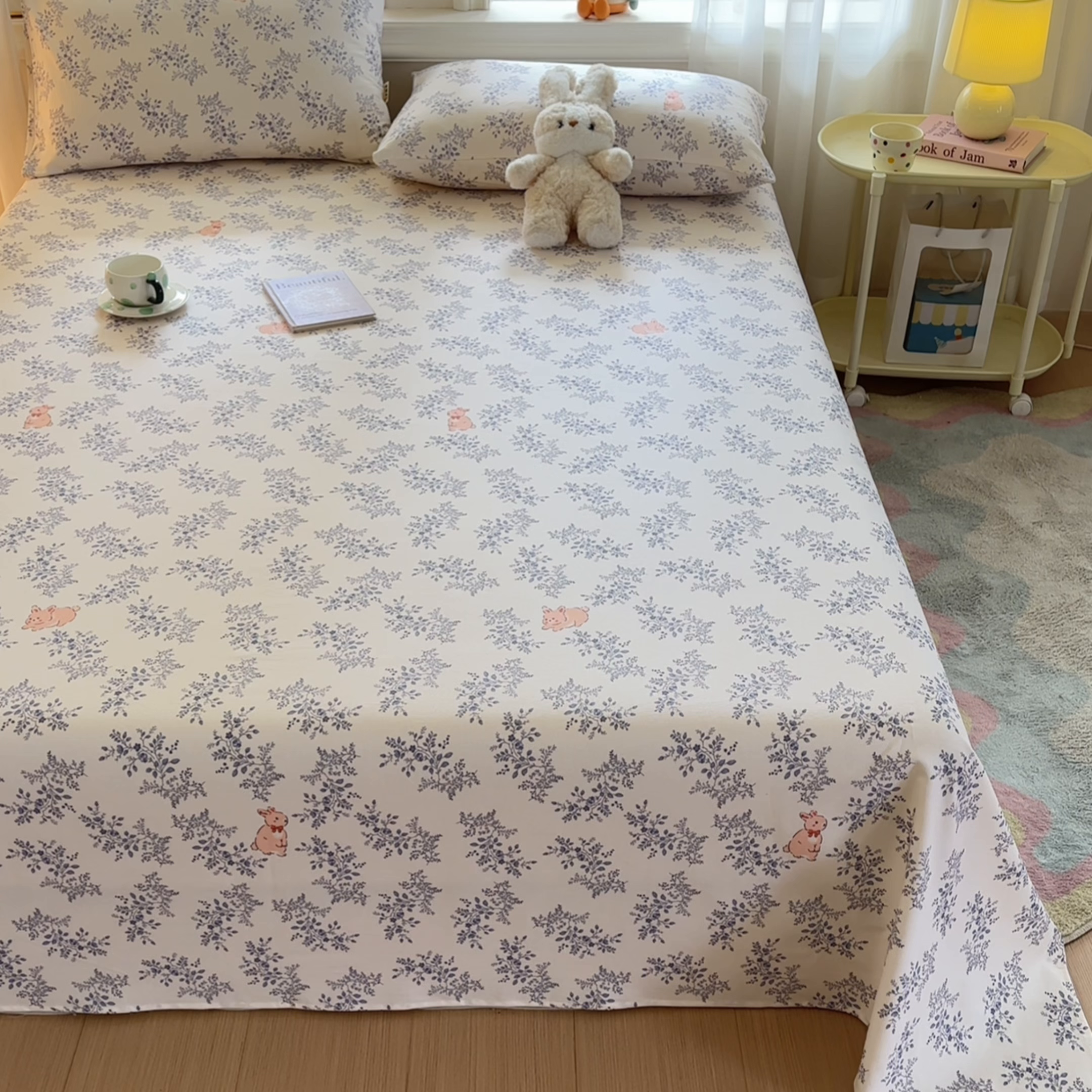 91家纺网 家纺一手货源 找家纺 莱登卡奴 2026新款A类100%全棉纯棉老粗布单床单系列 醒春