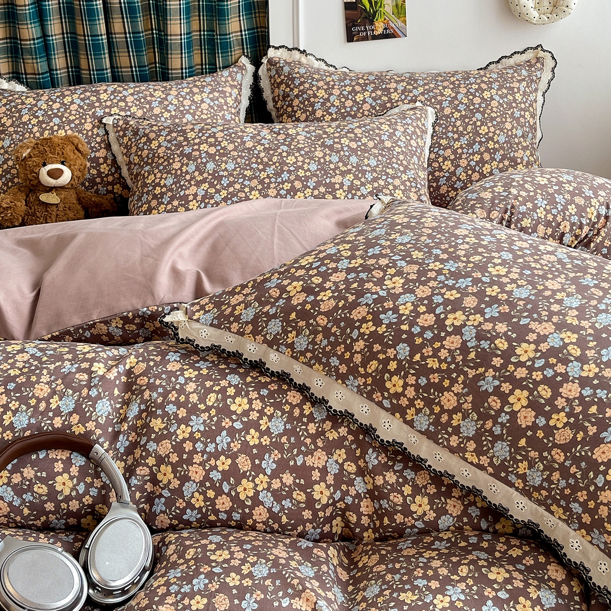 91家纺网 家纺一手货源 找家纺 （总）金梦拉家纺 2026春夏新款古法水洗棉花边系列四件套