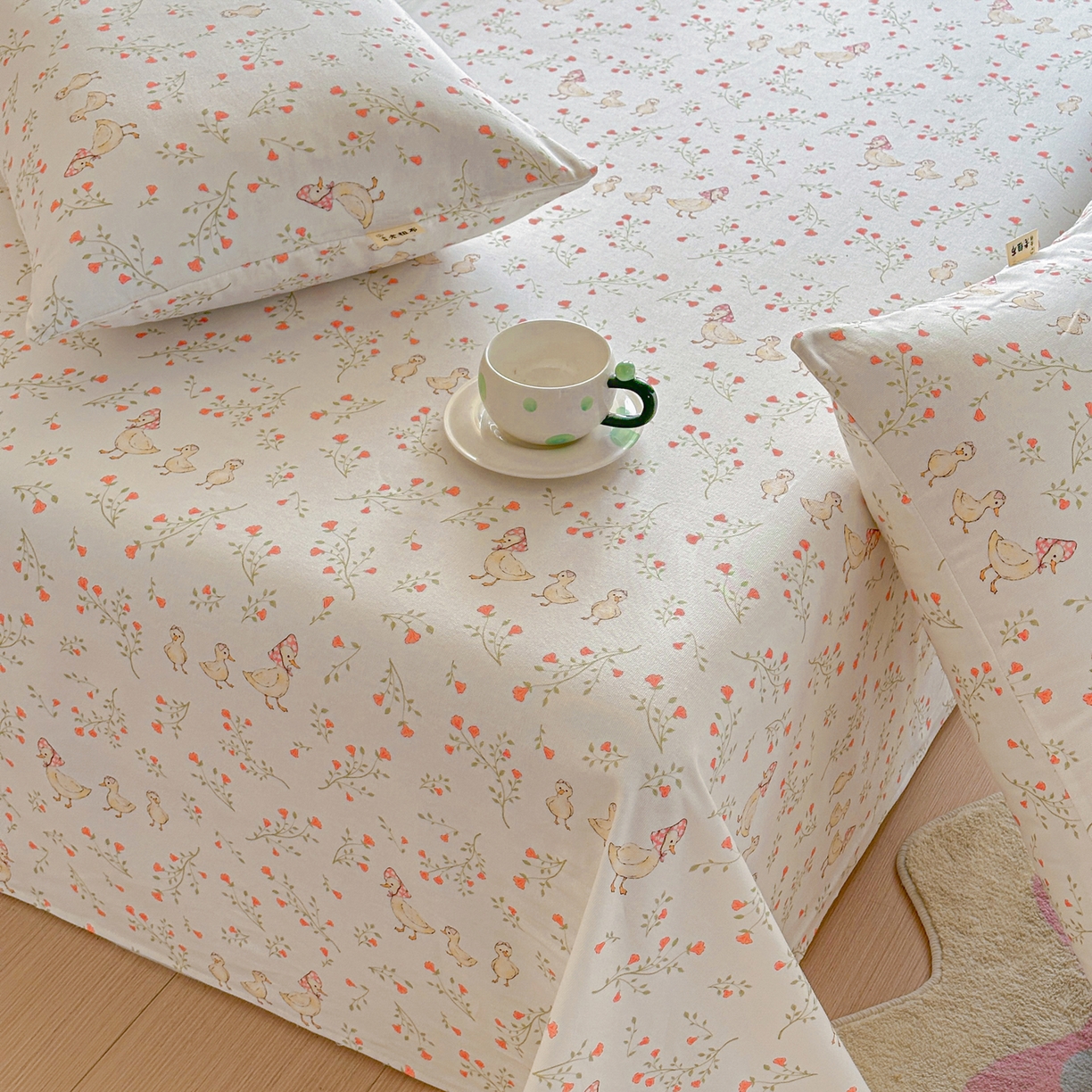 91家纺网 家纺一手货源 找家纺 莱登卡奴 2026新款A类100%全棉纯棉老粗布单床单系列 丫丫