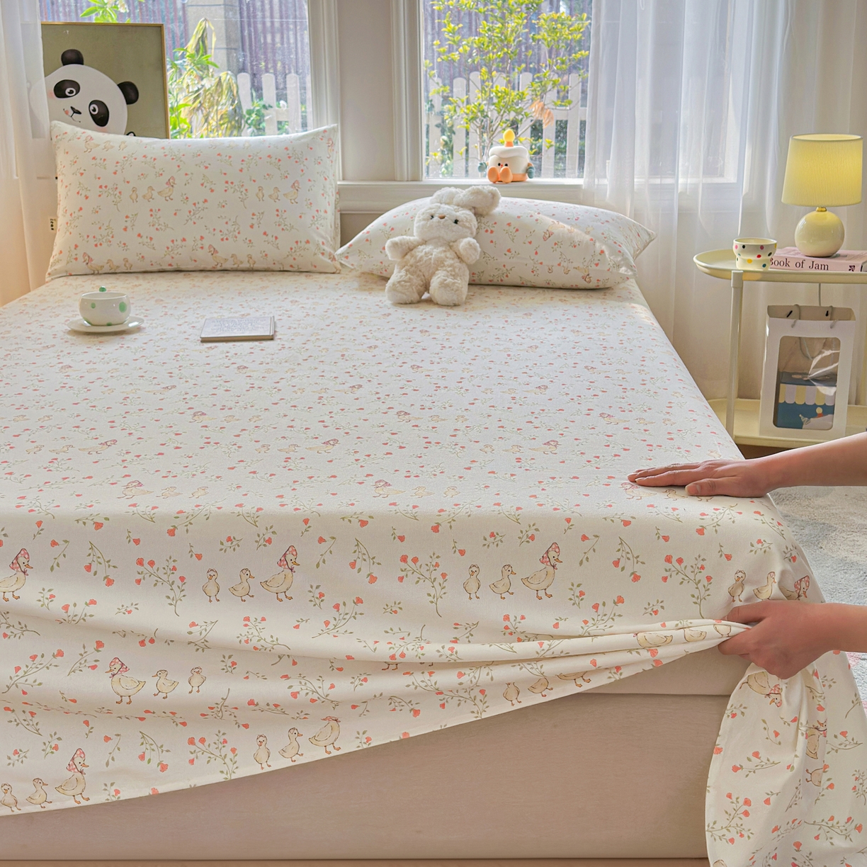 91家纺网 家纺一手货源 找家纺 莱登卡奴 2026新款A类100%全棉纯棉老粗布单床单系列 丫丫